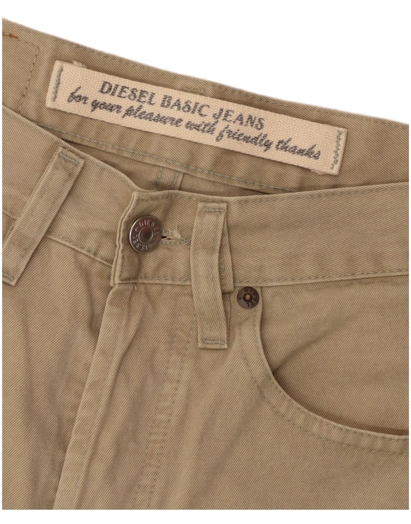 Diesel Mens Straight Casual Trousers W29 L31 Beige Cotton Size US 30 / EU 46 - 4 Thumbnail