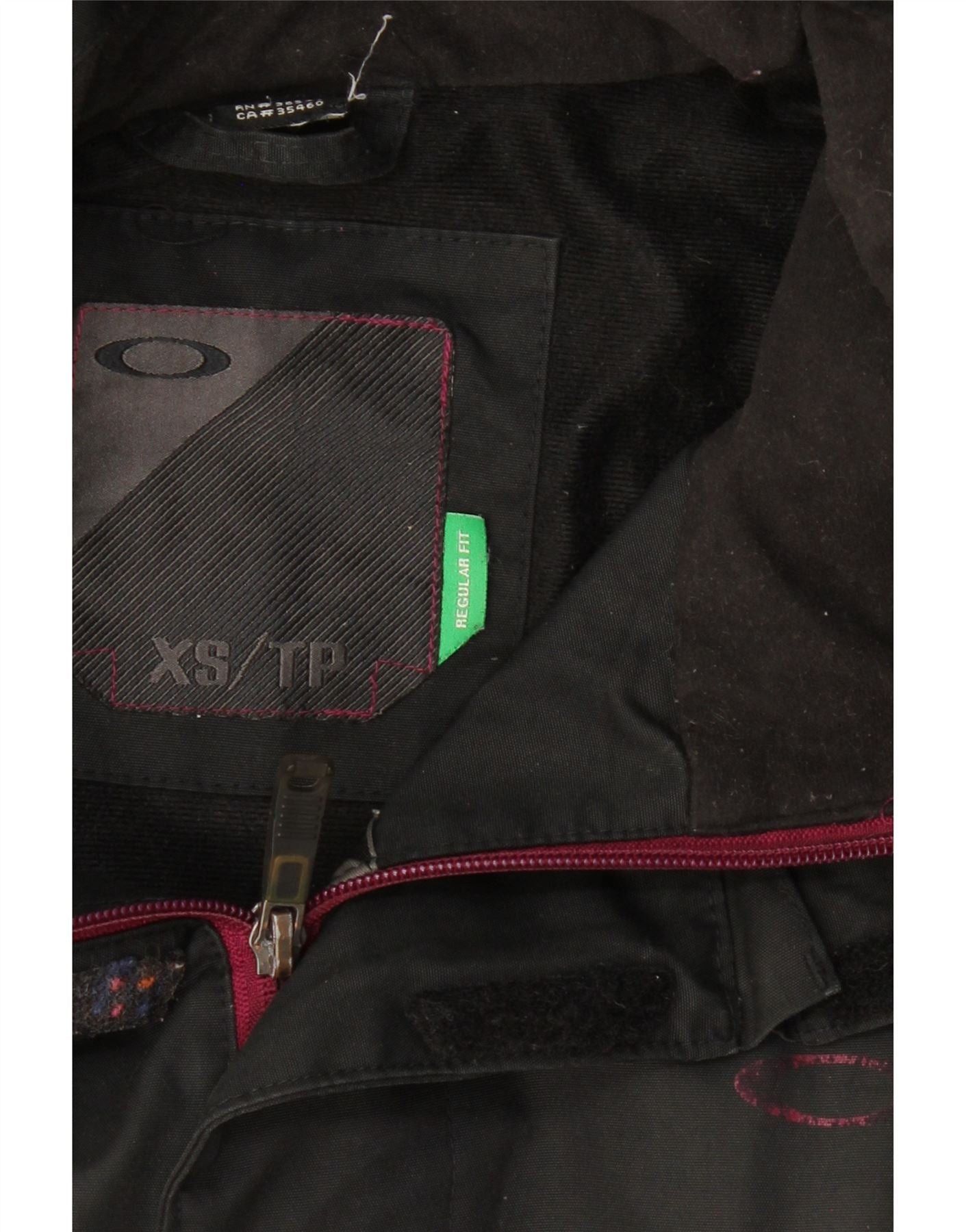 Oakley Womens Hooded Regular Fit Windbreaker Jacket UK 6 XS Black Size XS / US 0-2 / IT 36-38 - 3 Thumbnail