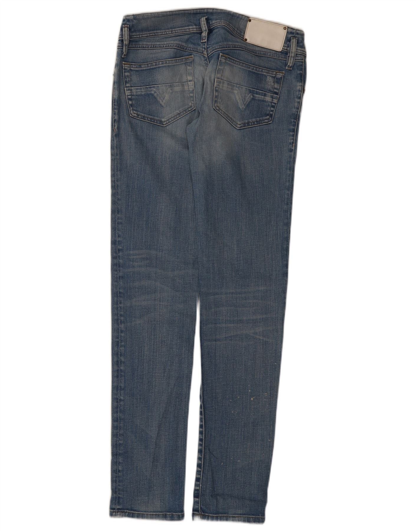 Diesel Womens Matic Distressed Slim Tapered Jeans W28 L34 Blue Cott Size 42" / US 20 - 2 Thumbnail