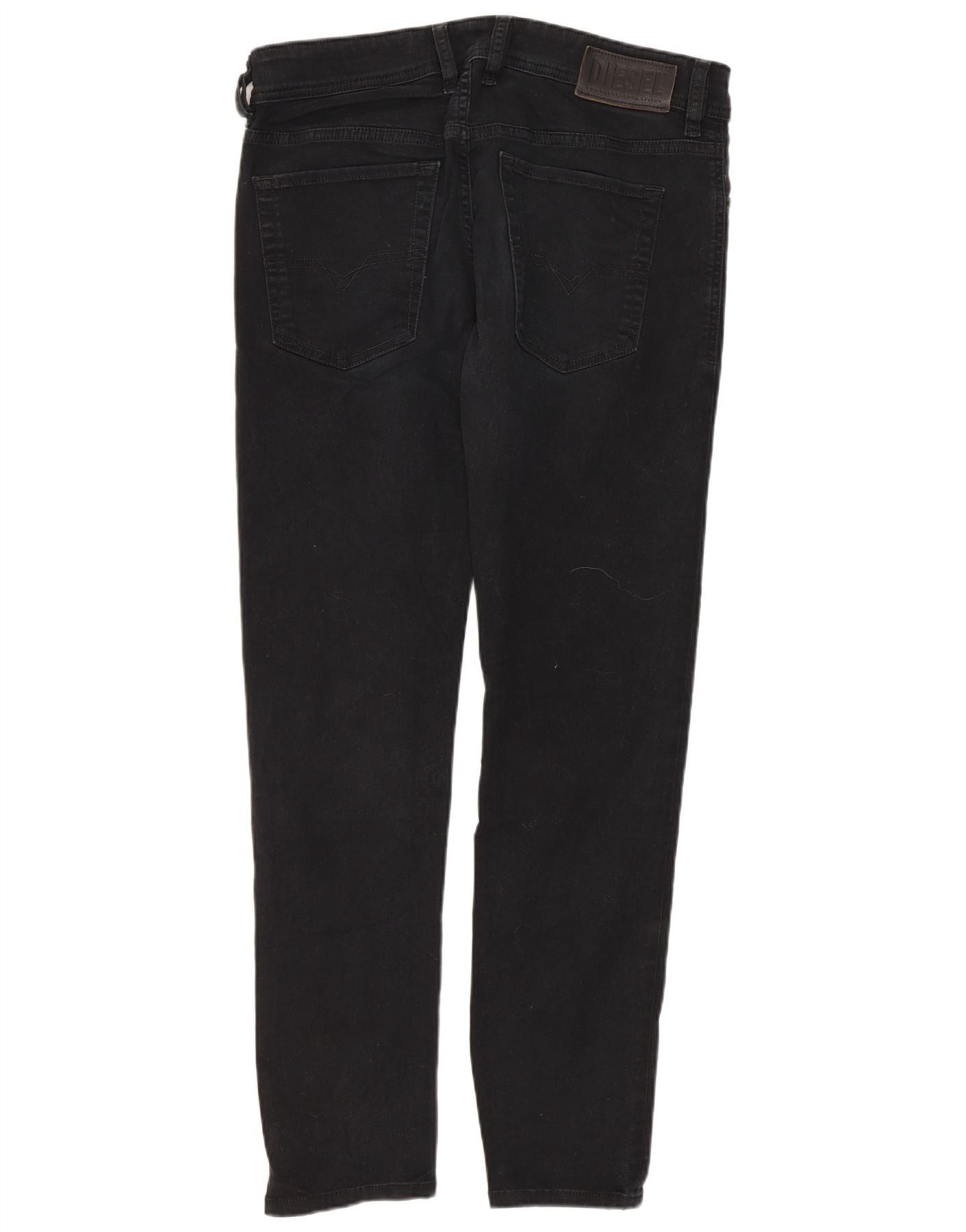 Diesel Womens Slim Jeans W30 L27 Black Cotton Size 42" / US 20 - 2 Thumbnail