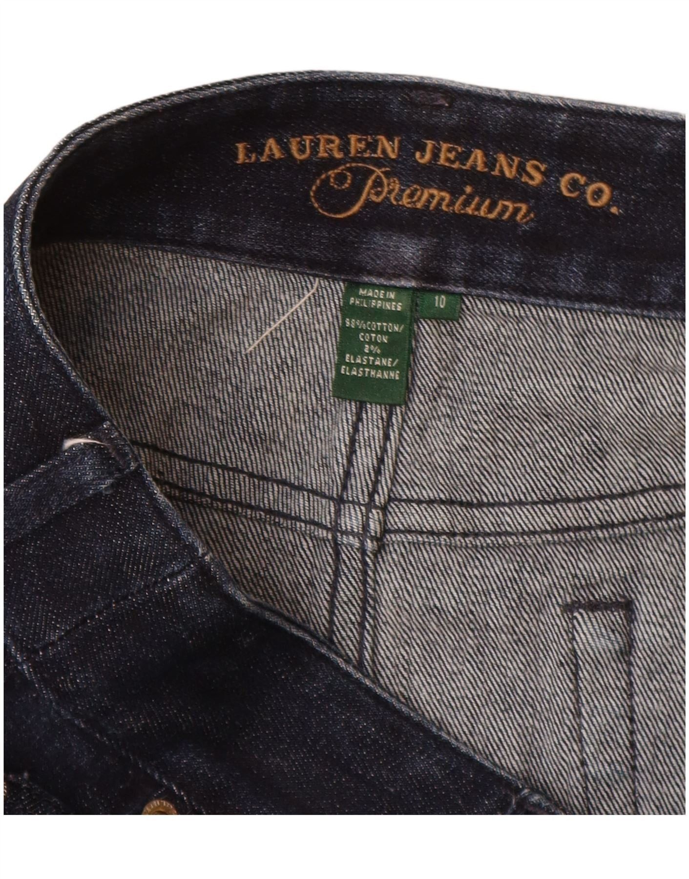 Ralph Lauren Womens Denim Skirt US 10 Large W32 Navy Blue Cotton Size 28" / US 6 / IT 42 - 3 Thumbnail