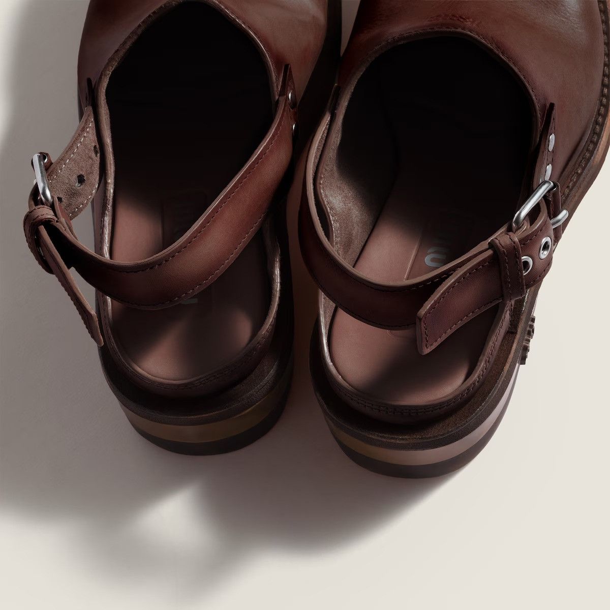 Miu Miu Miu Miu Foule Leather Sabot IT 36 Women - USA Duties Paid Size US 6 / IT 36 - 2 Thumbnail