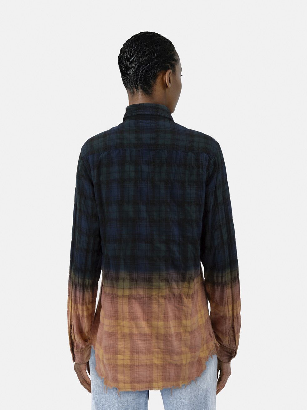 Saint Laurent Paris Plaid Gradient Shirt Size S / US 4 / IT 40 - 2 Thumbnail