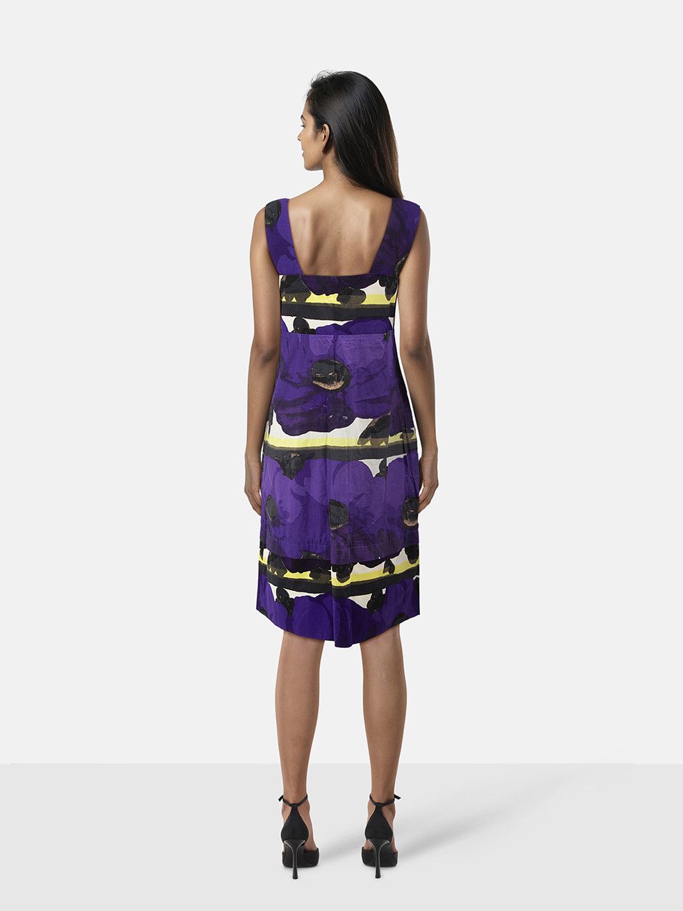 Marni Purple & Yellow Pattern Dress Size M / US 6-8 / IT 42-44 - 2 Thumbnail