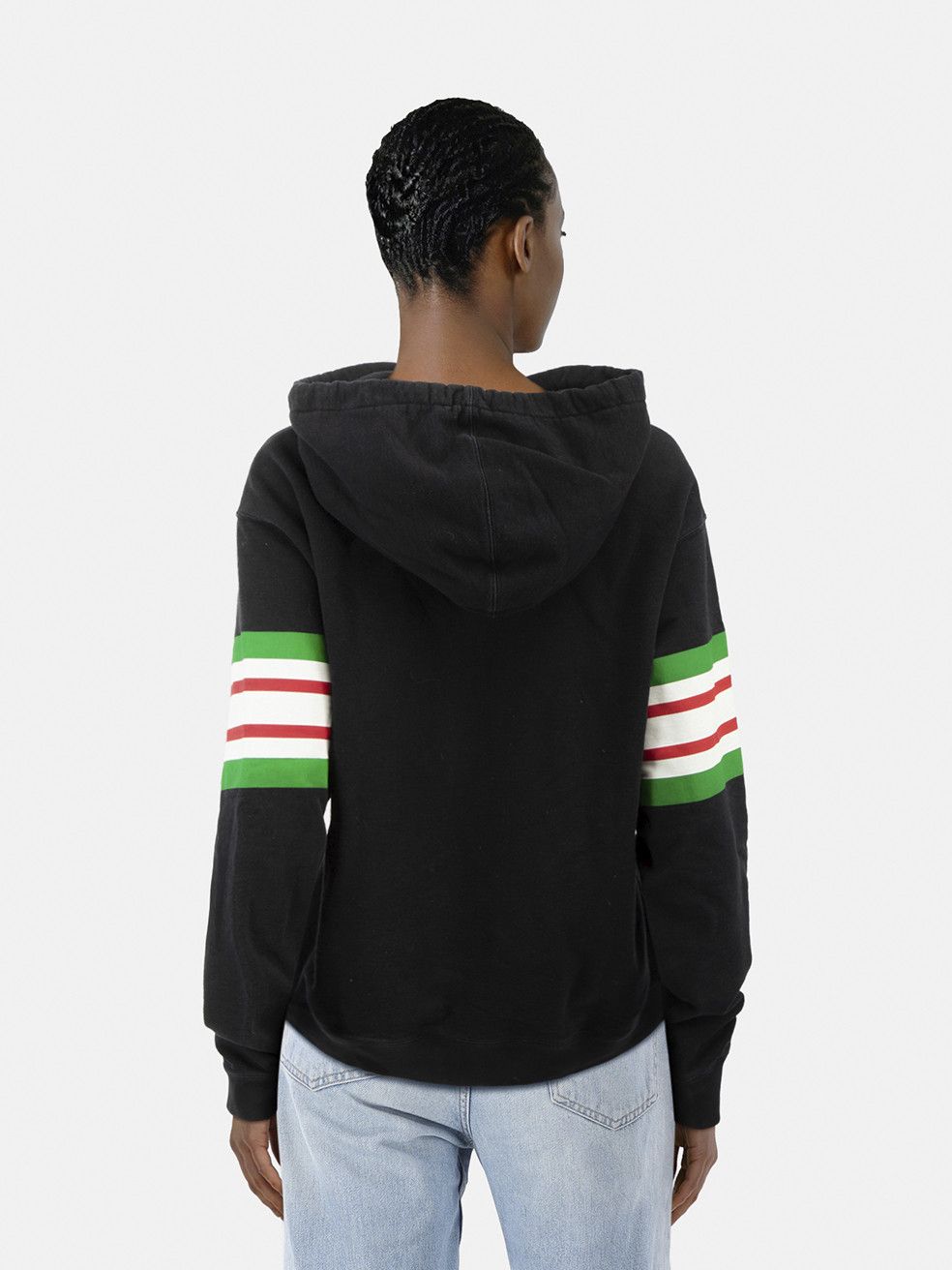 Gucci Black Interlocking GG Stripe Hoodie Size XS / US 0-2 / IT 36-38 - 2 Thumbnail