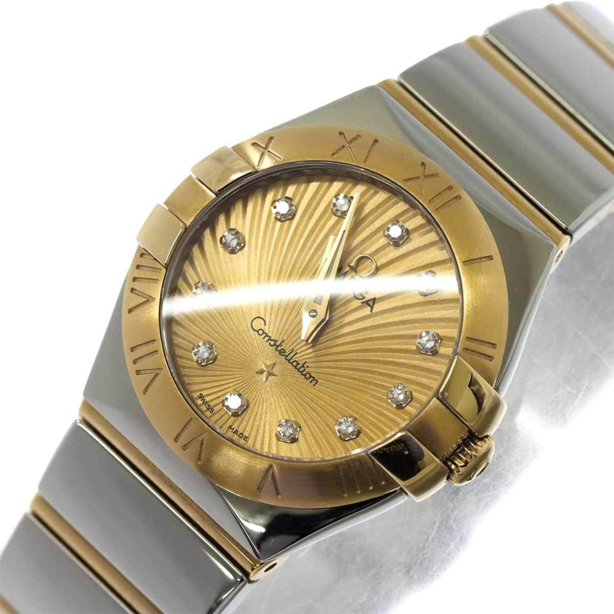 Omega Omega Constellation Brushed Two-Tone 123 20 24 60 58 002 Ladies' Watch Gold 18KYG Yellow Quartz Size ONE SIZE - 7 Thumbnail