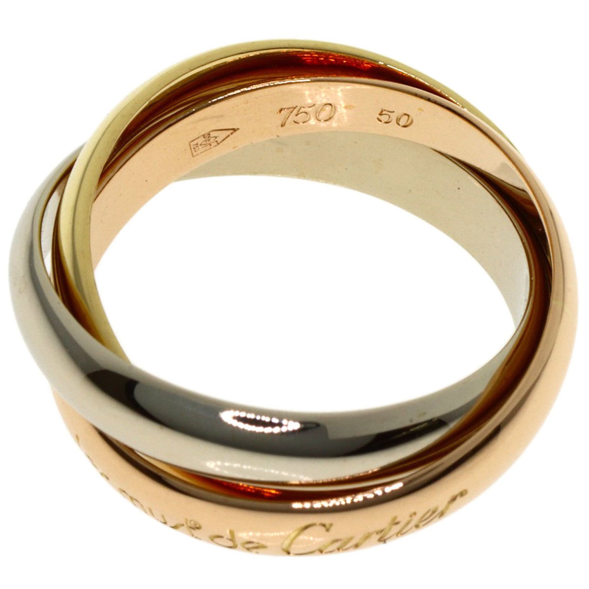 Cartier Cartier Trinity #50 Ring, 18K Yellow Gold/18K White Pink Gold, Women's, CARTIER Size ONE SIZE - 3 Thumbnail