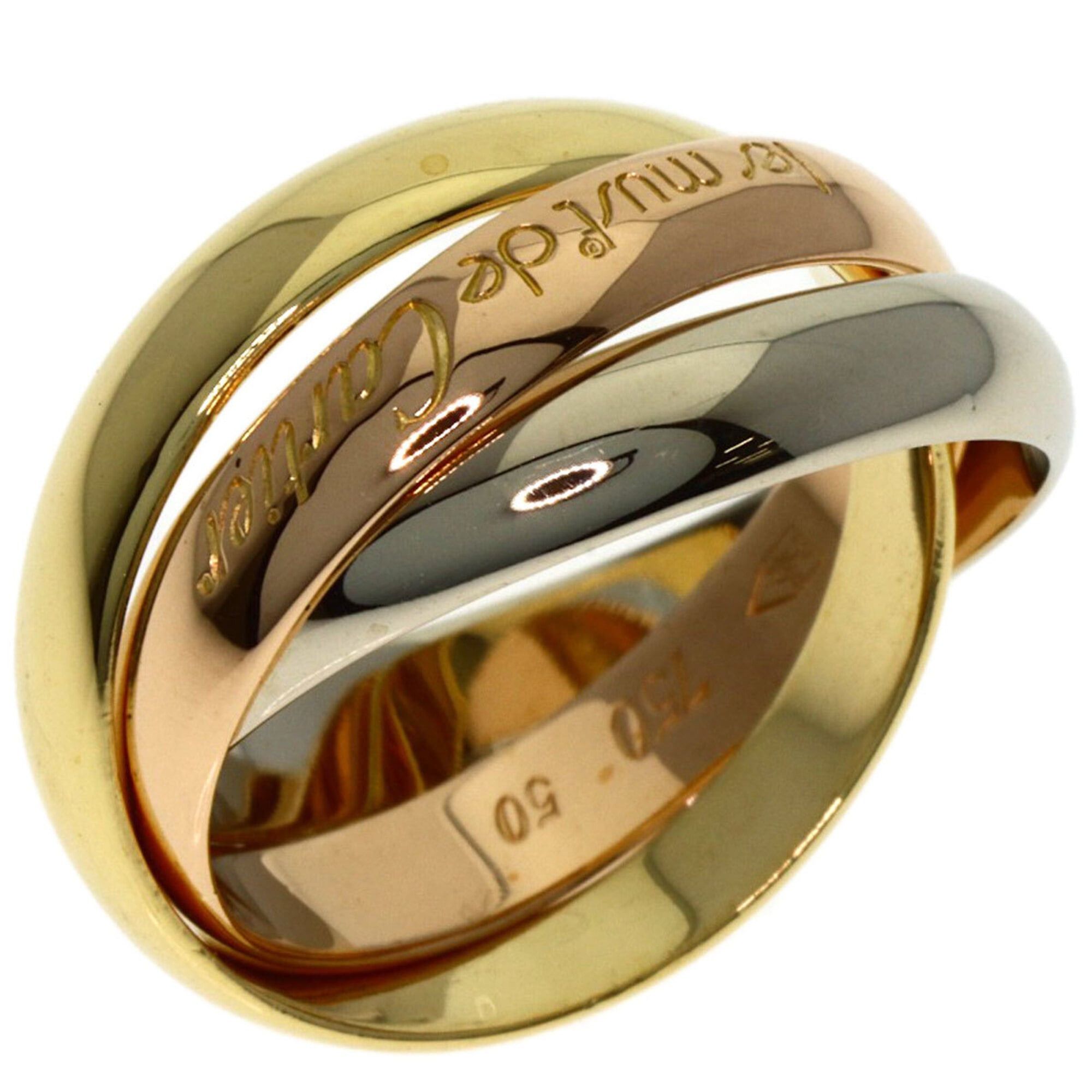 Cartier Cartier Trinity #50 Ring, 18K Yellow Gold/18K White Pink Gold, Women's, CARTIER Size ONE SIZE - 2 Thumbnail