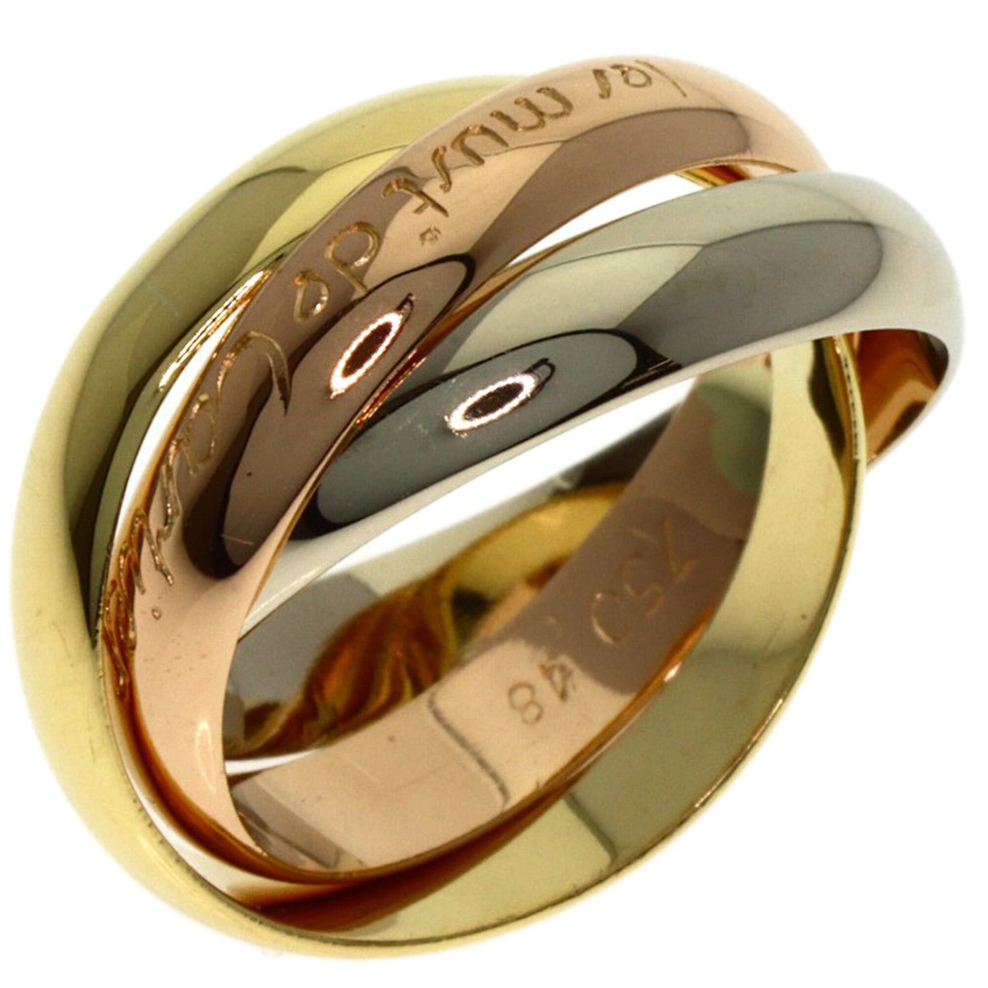 Cartier Cartier Trinity #48 Ring, 18K Yellow Gold/18K White Pink Gold, Women's, CARTIER Size ONE SIZE - 2 Thumbnail