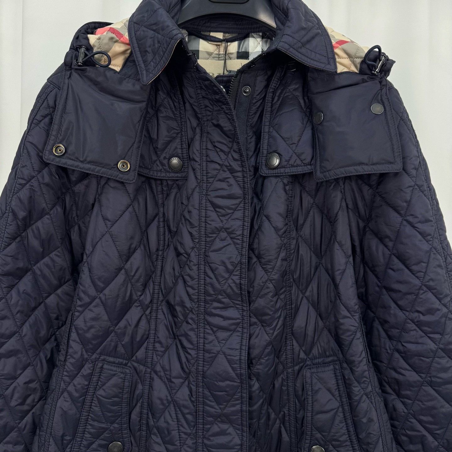 Burberry Burberry Check Quilted Cotton Coat Size S / US 4 / IT 40 - 3 Thumbnail