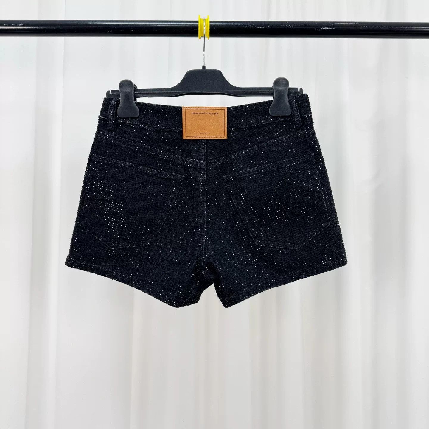 Alexander Wang Alexander Wang Diamond Leather Patch Denim Shorts Size 27" / US 4 / IT 40 - 2 Thumbnail