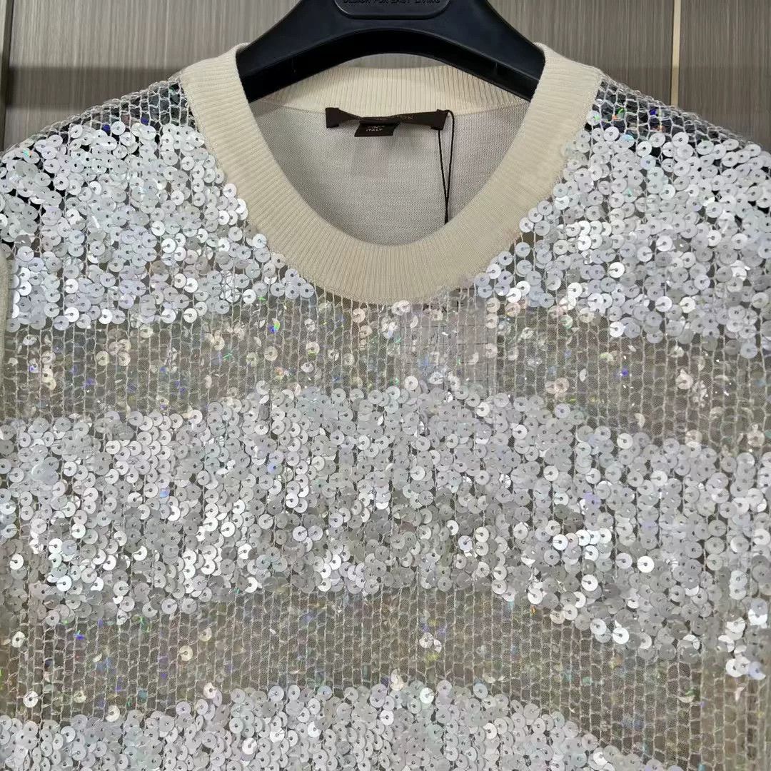 Louis Vuitton Louis Vuitton Sequin Wool Knit Sweater Size M / US 6-8 / IT 42-44 - 3 Thumbnail