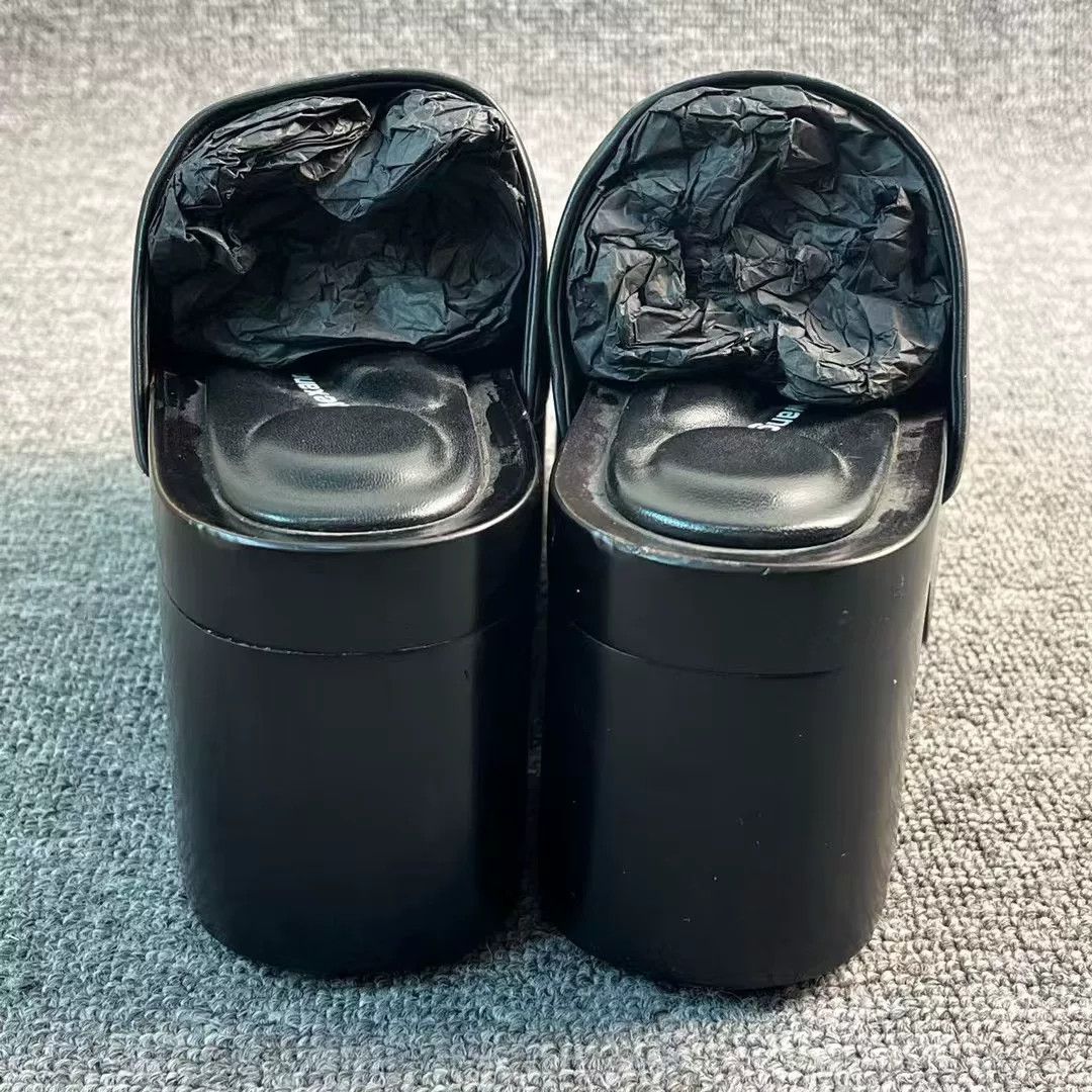 Alexander Wang Alexander Wang Black Logo Closed-Toe Slippers Size US 4 / IT 34 - 4 Thumbnail