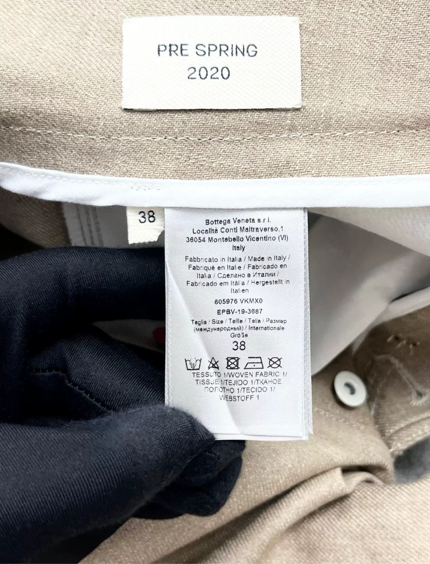 Bottega Veneta Bottega Veneta Khaki Leather-Paneled High-Waist Denim Pants Size 38" / US 16 / IT 52 - 4 Thumbnail