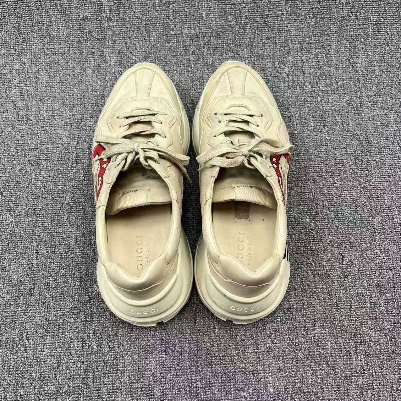 Gucci Gucci Rhyton Ivory Distressed Lips Print Dad Shoes Size US 12 / EU 45 - 3 Thumbnail