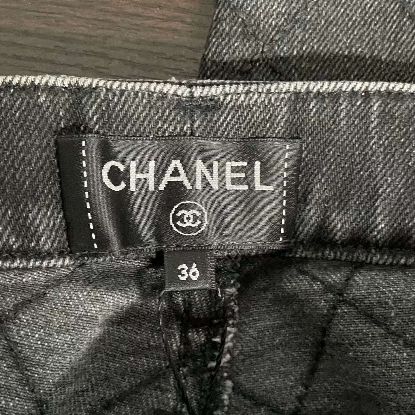 Chanel Chanel Quilted Burnout Jeans Size 36" / US 14 / IT 50 - 3 Thumbnail