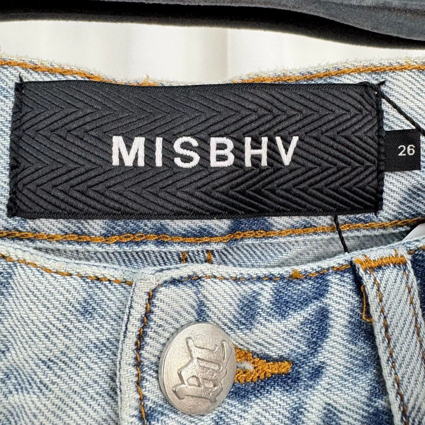 Misbhv MISBHV Light Blue Multi-Pocket Denim Wide-Leg Pants Size 26" / US 2 / IT 38 - 5 Thumbnail