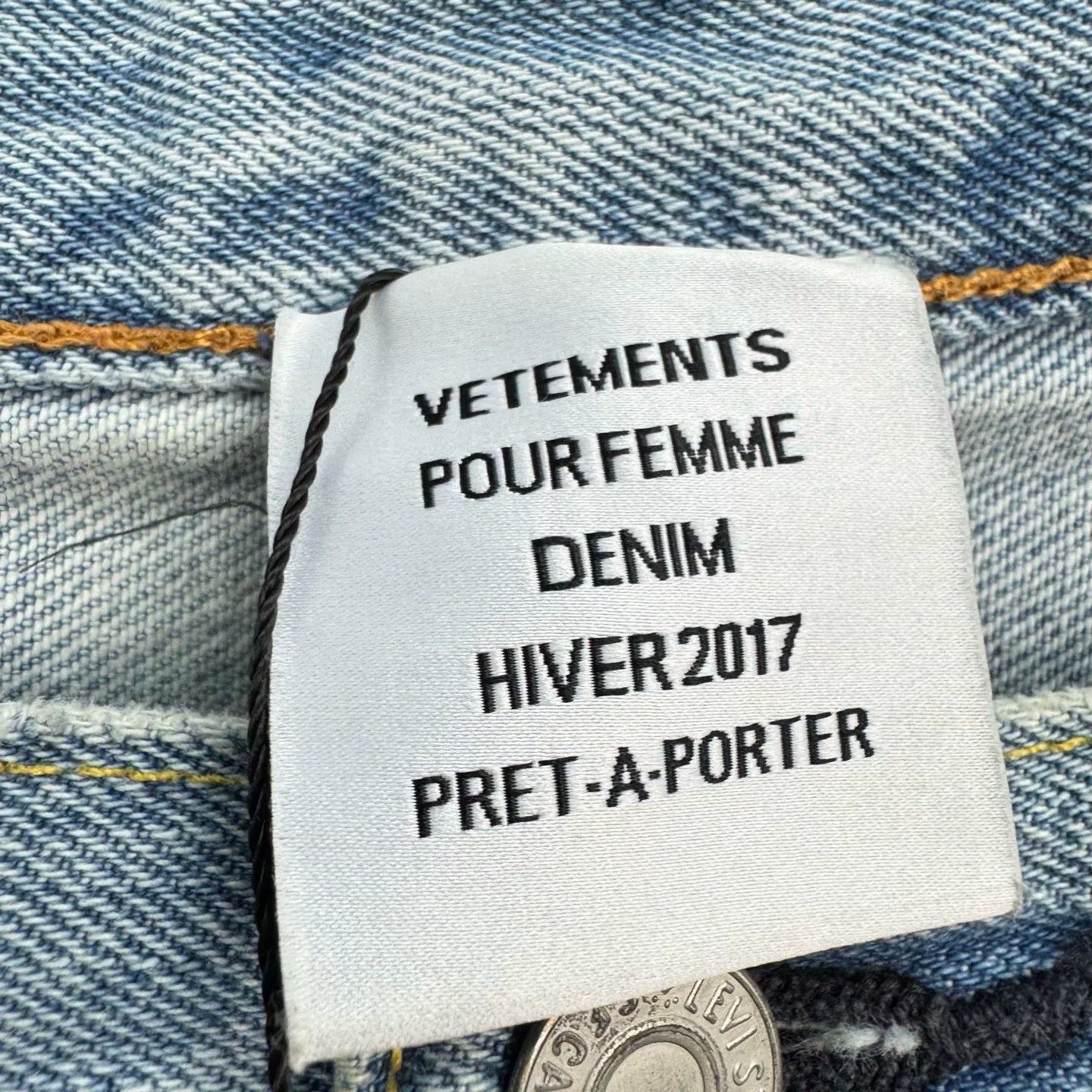 Vetements Vetements Washed Deconstructed Denim Pants Size 24" / US 00 / IT 34 - 5 Thumbnail