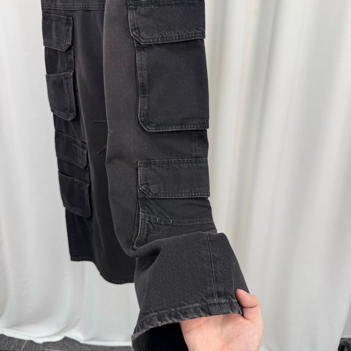 Diesel Diesel Black Washed Multi-Pocket Denim Pants Size 24" / US 00 / IT 34 - 4 Thumbnail