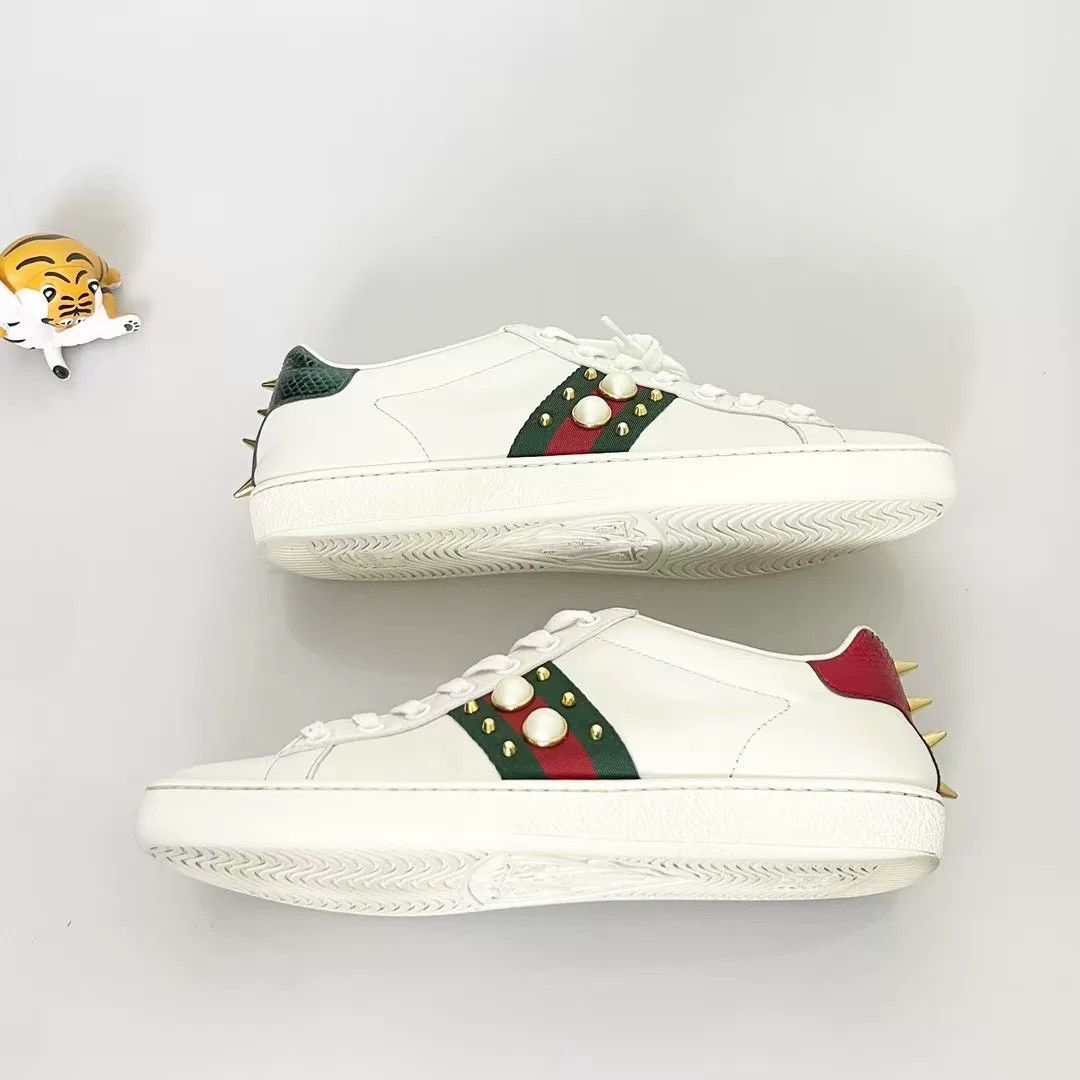 Gucci Gucci Pearl White Sneakers Size US 8 / IT 38 - 2 Thumbnail