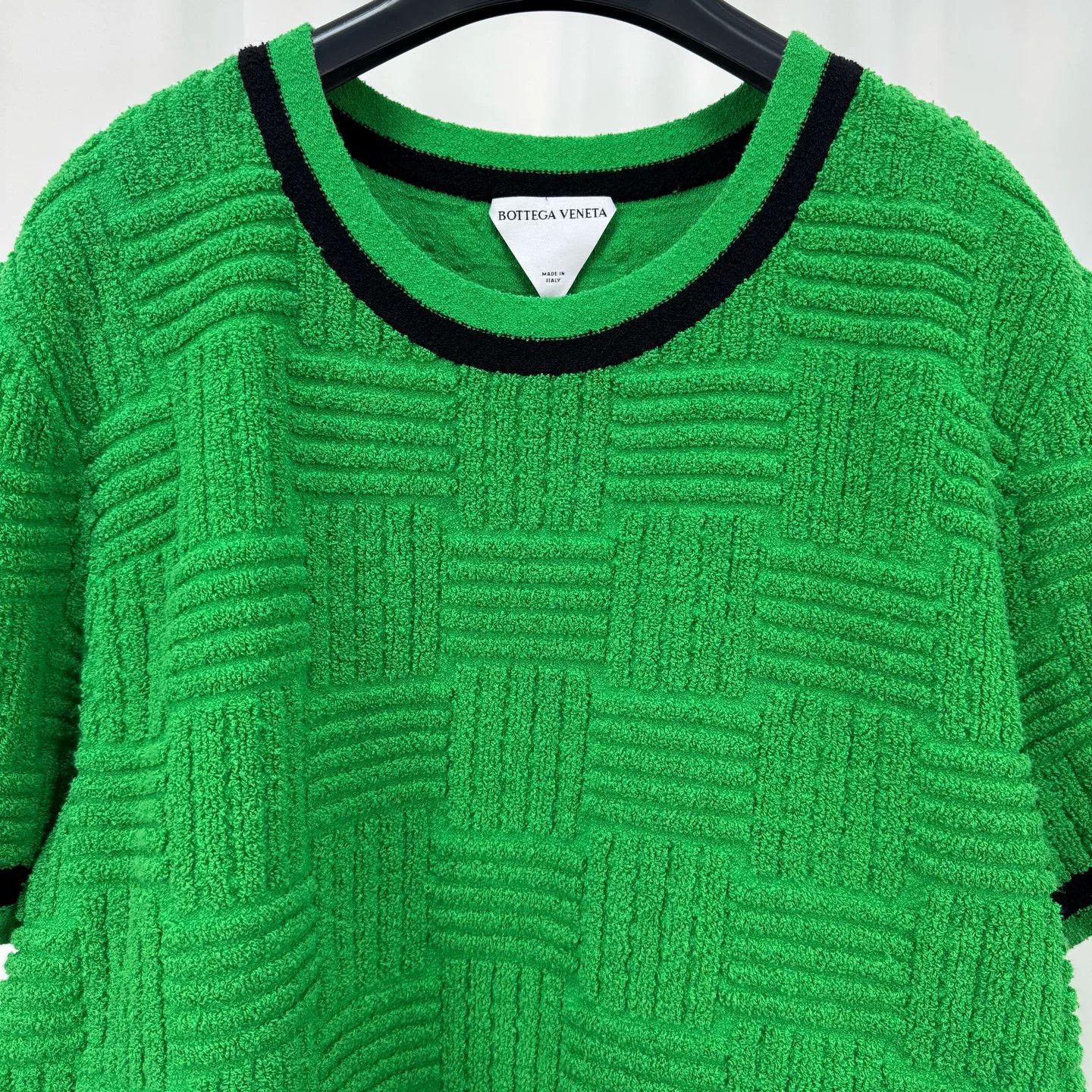 Bottega Veneta Bottega Veneta Green Terry Knit Short-Sleeve Size US L / EU 52-54 / 3 - 3 Thumbnail