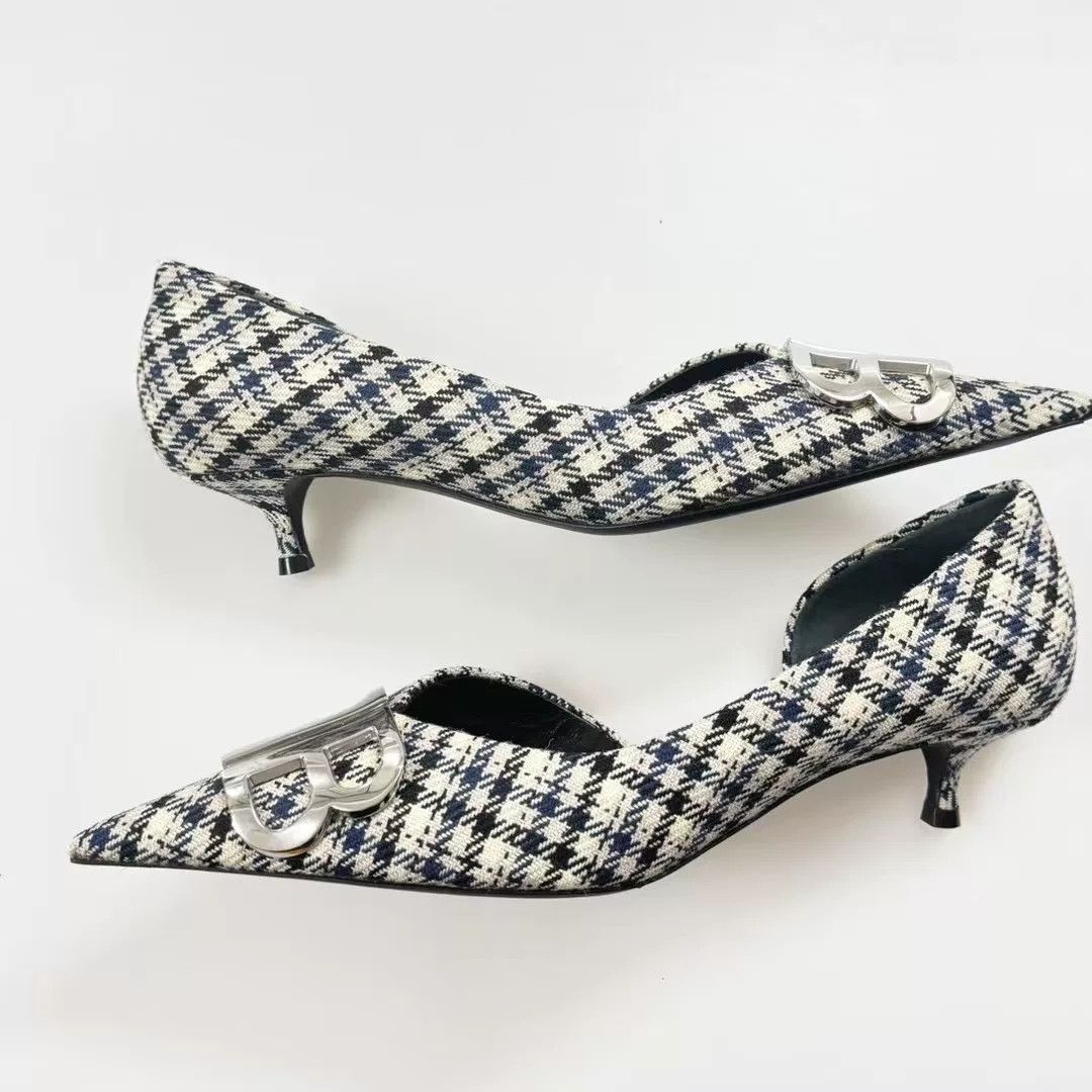 Balenciaga Balenciaga Plaid High Heels Size US 6 / IT 36 - 2 Thumbnail