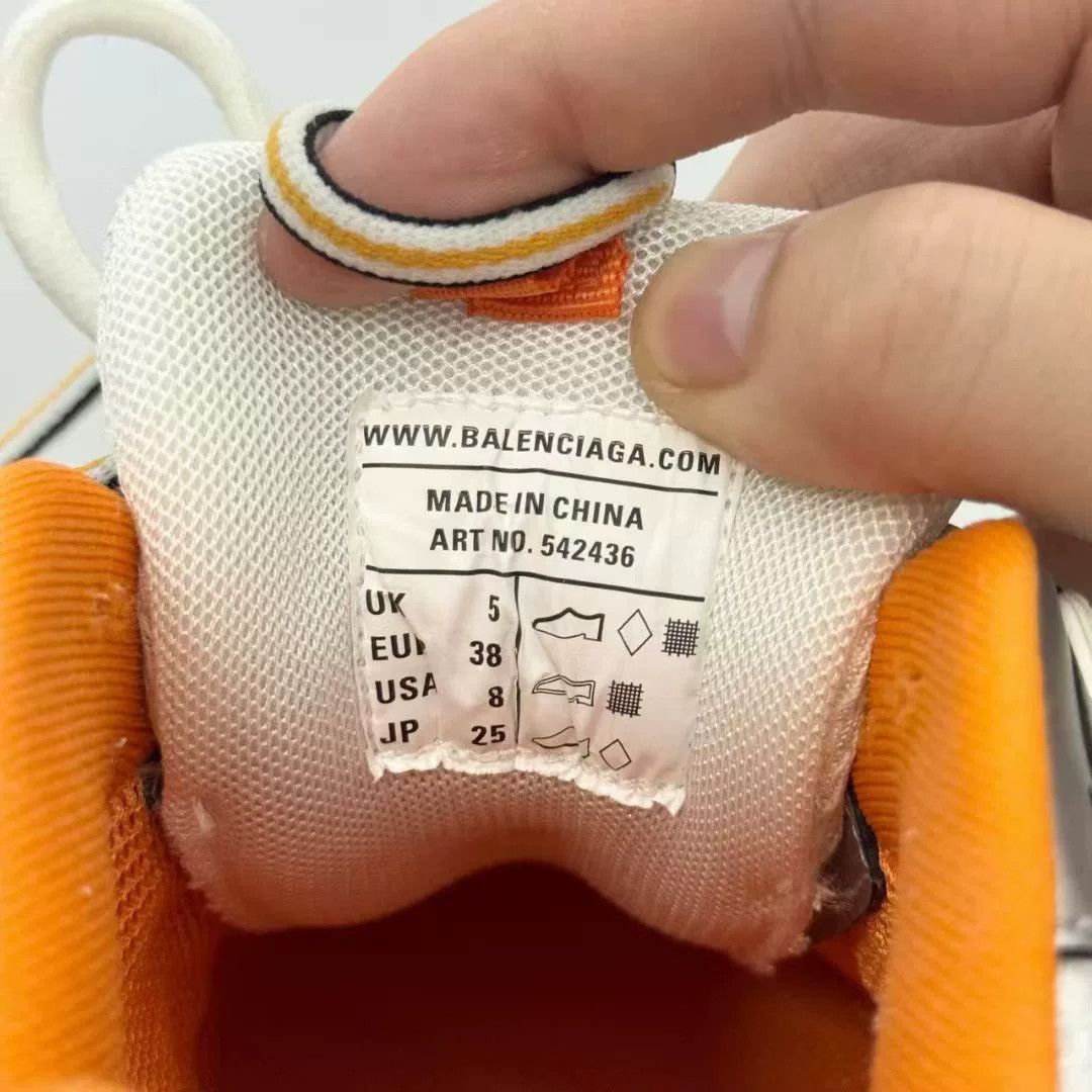 Balenciaga Balenciaga Track White Orange Size US 7 / IT 37 - 7 Thumbnail