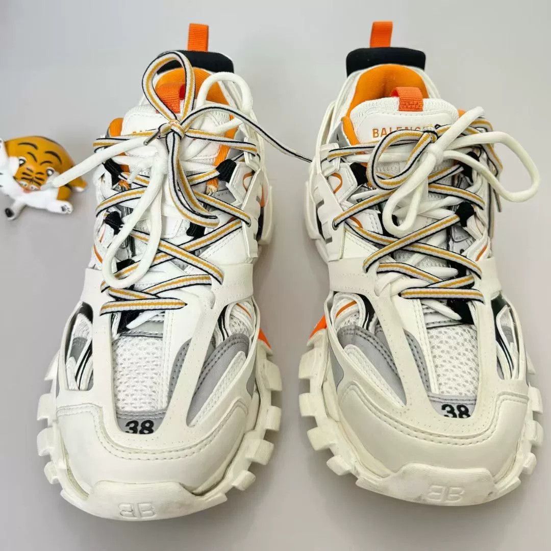 Balenciaga Balenciaga Track White Orange Size US 7 / IT 37 - 4 Thumbnail