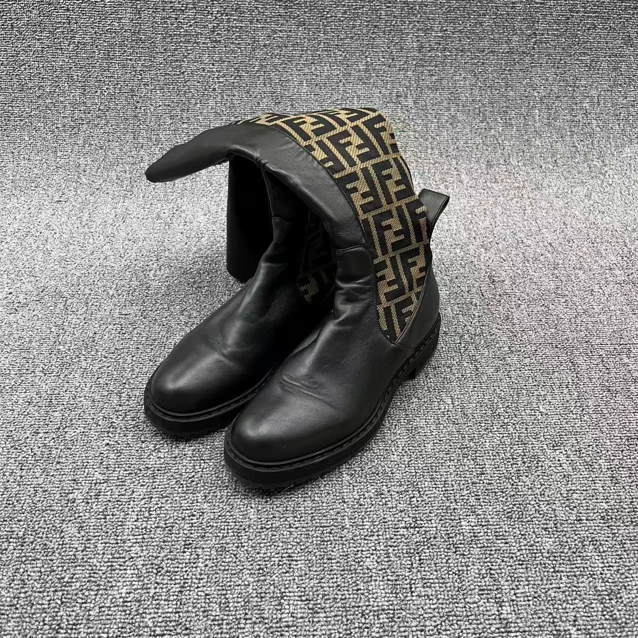 Fendi Fendi FF Monogram Leather Knee-High Boots Size US 5 / IT 35 - 2 Thumbnail