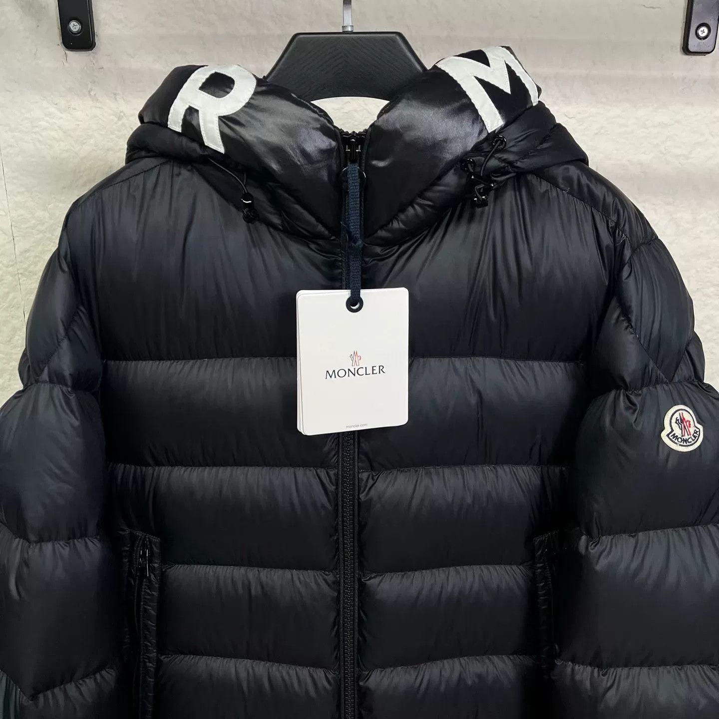 Moncler Moncler Logo Black Down Jacket Size US L / EU 52-54 / 3 - 3 Thumbnail