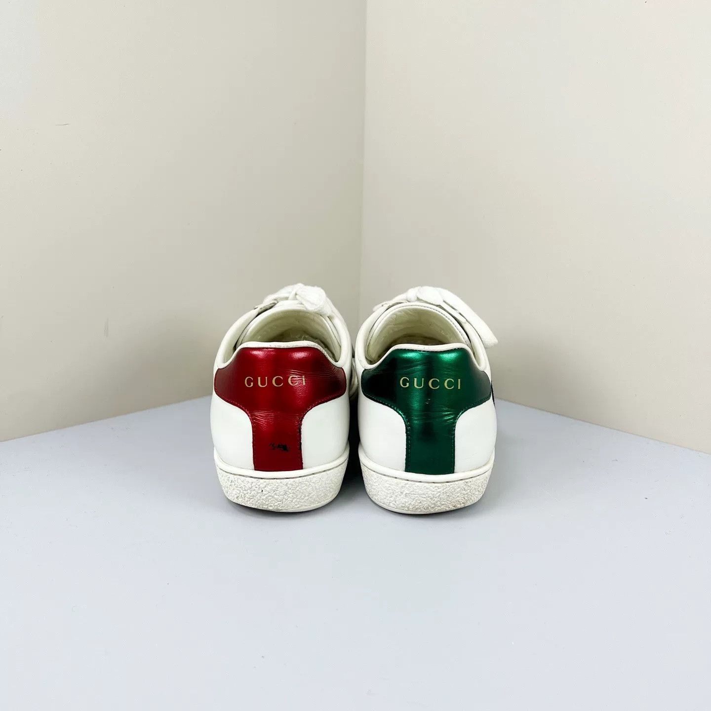 Gucci Gucci Double G Apple Embroidery White Sneakers Size US 5.5 / IT 35.5 - 3 Thumbnail