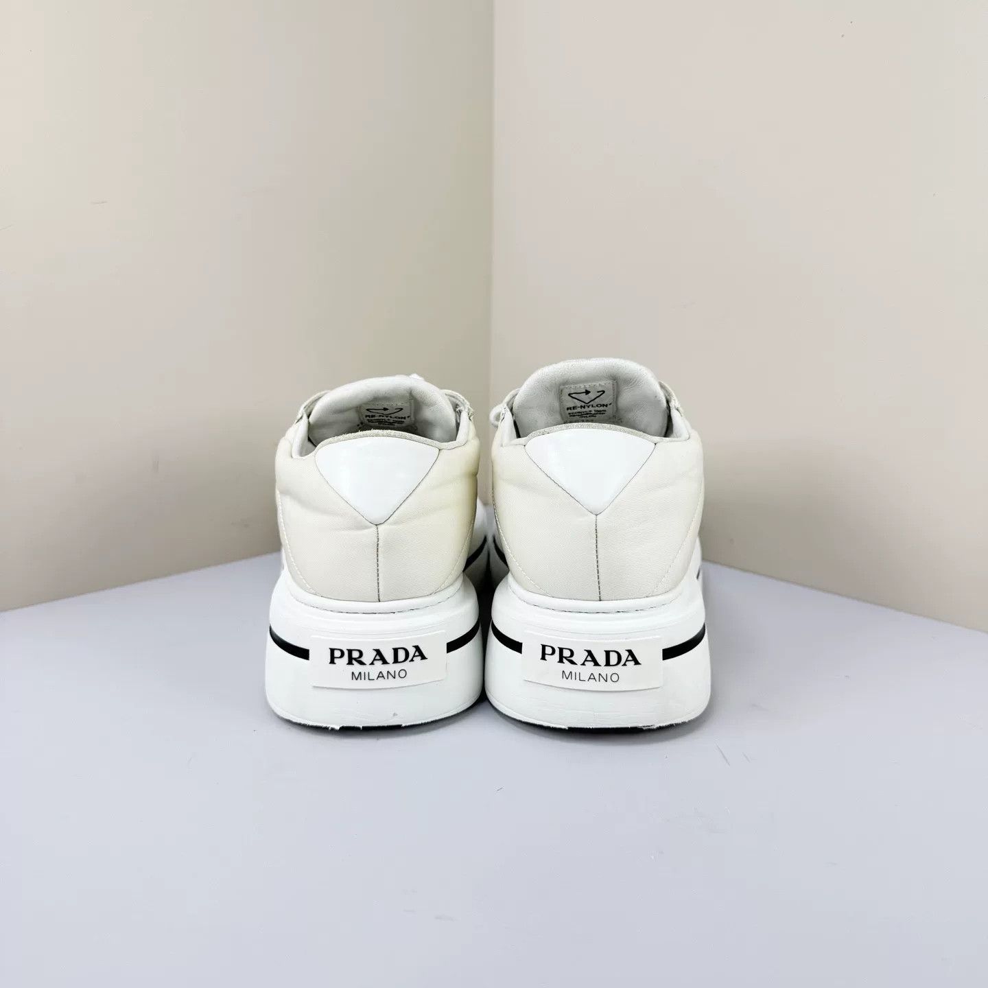 Prada Prada Marco Triangle Logo Thick Sole Sneakers Size US 4.5 / IT 34.5 - 3 Thumbnail