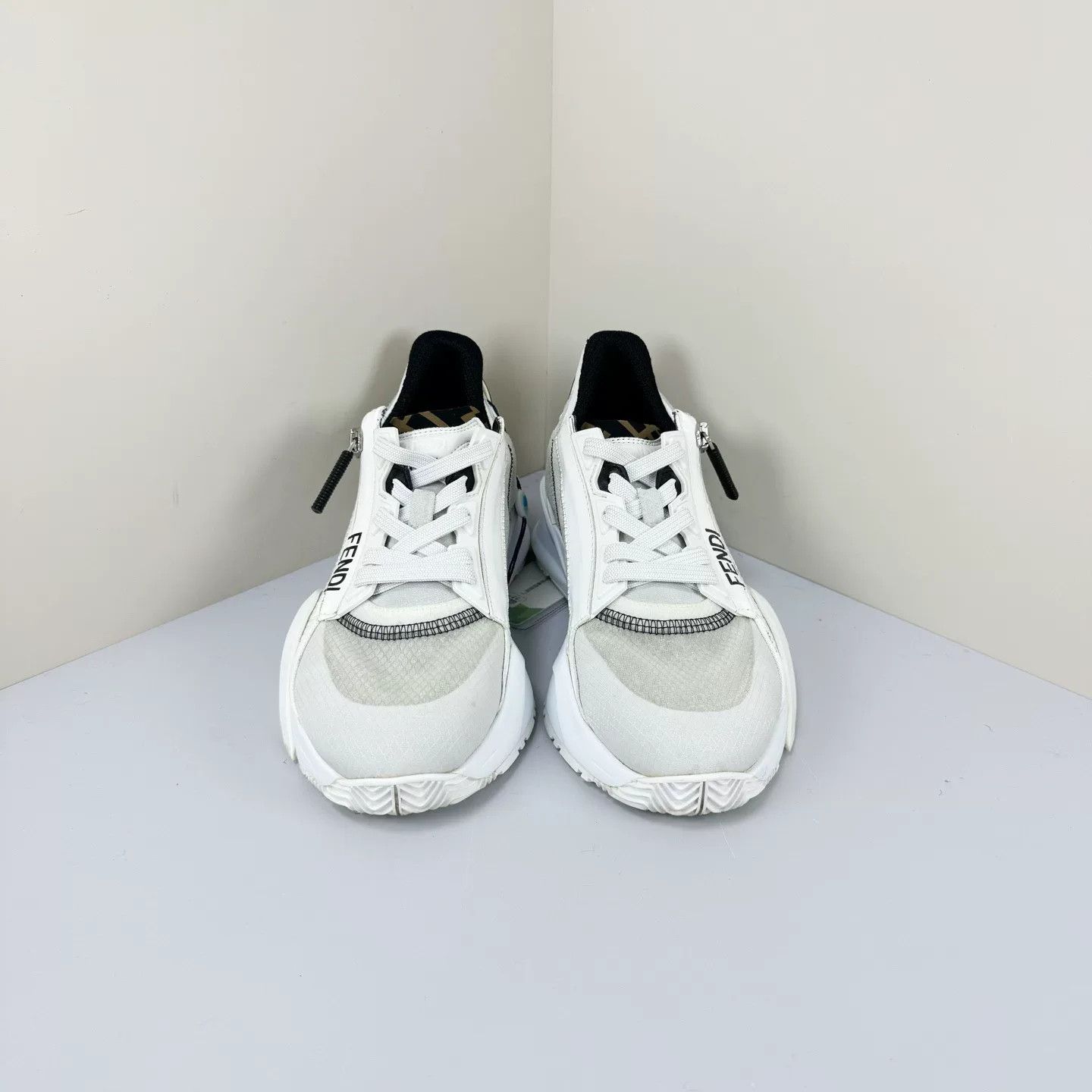 Fendi Fendi Black White Nylon Casual Shoes Size US 4 / IT 34 - 2 Thumbnail