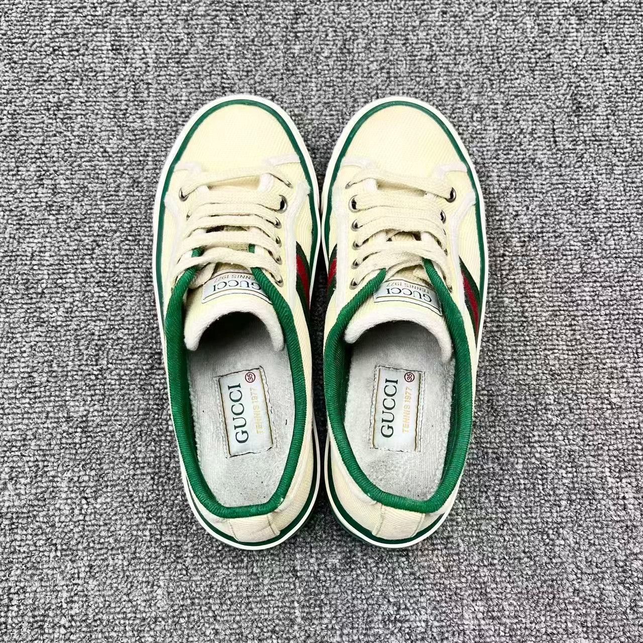 Gucci Gucci 1977 Distressed Canvas Sneakers Size US 4 / IT 34 - 4 Thumbnail