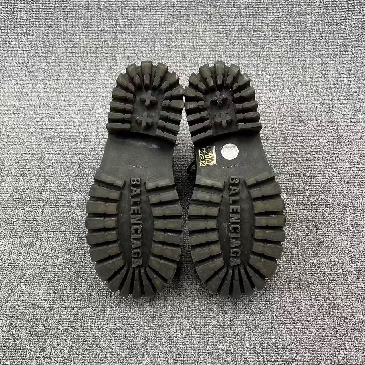 Balenciaga Balenciaga Strike Black Matte Lace-Up Boots Size US 4.5 / IT 34.5 - 5 Thumbnail