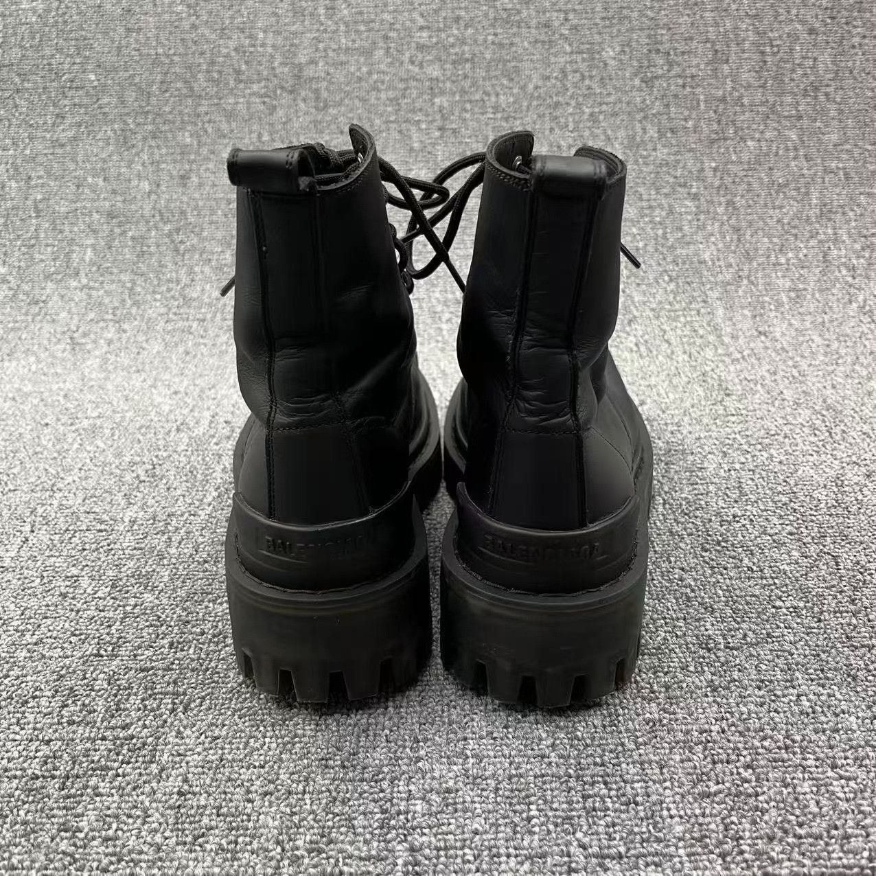 Balenciaga Balenciaga Strike Black Matte Lace-Up Boots Size US 4.5 / IT 34.5 - 4 Thumbnail