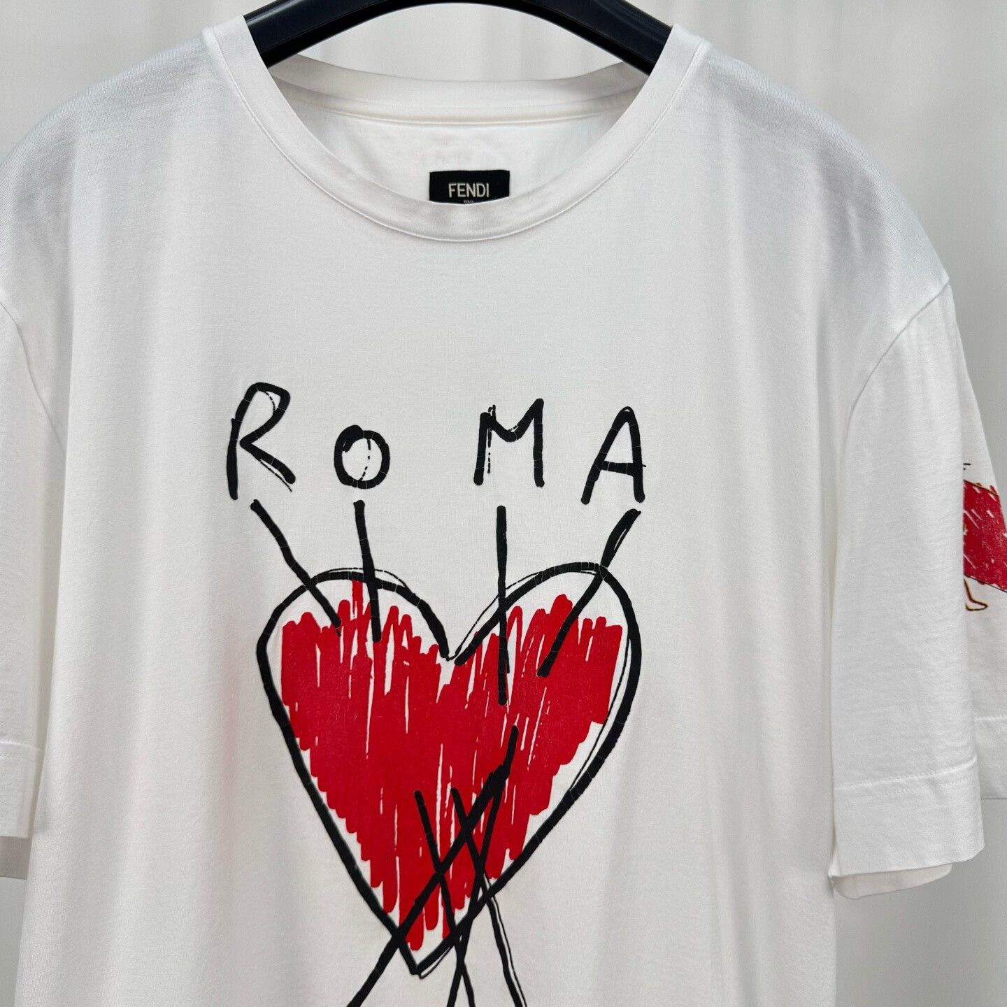 Fendi Fendi Heart Print Letter Short-Sleeve Size S / US 4 / IT 40 - 3 Thumbnail