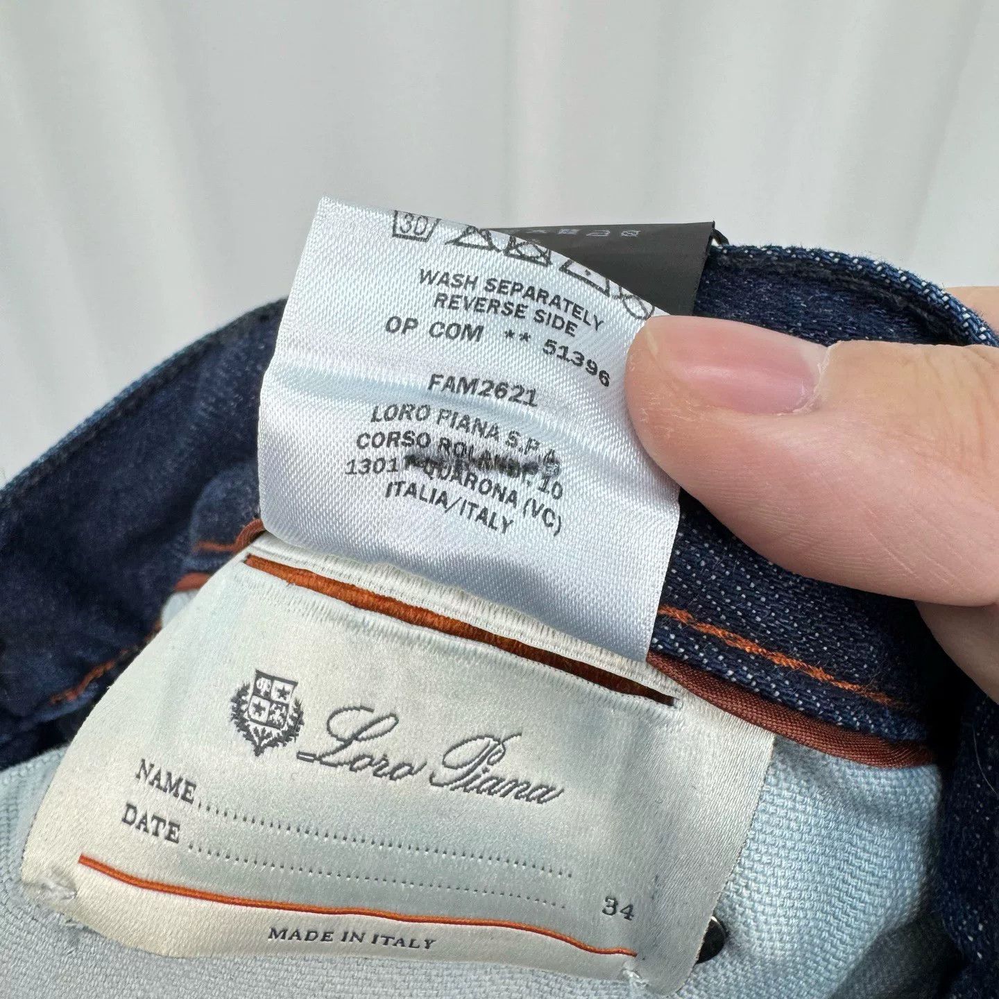 Loro Piana Loro Piana Dark Blue Washed Jeans Size US 34 / EU 50 - 7 Thumbnail