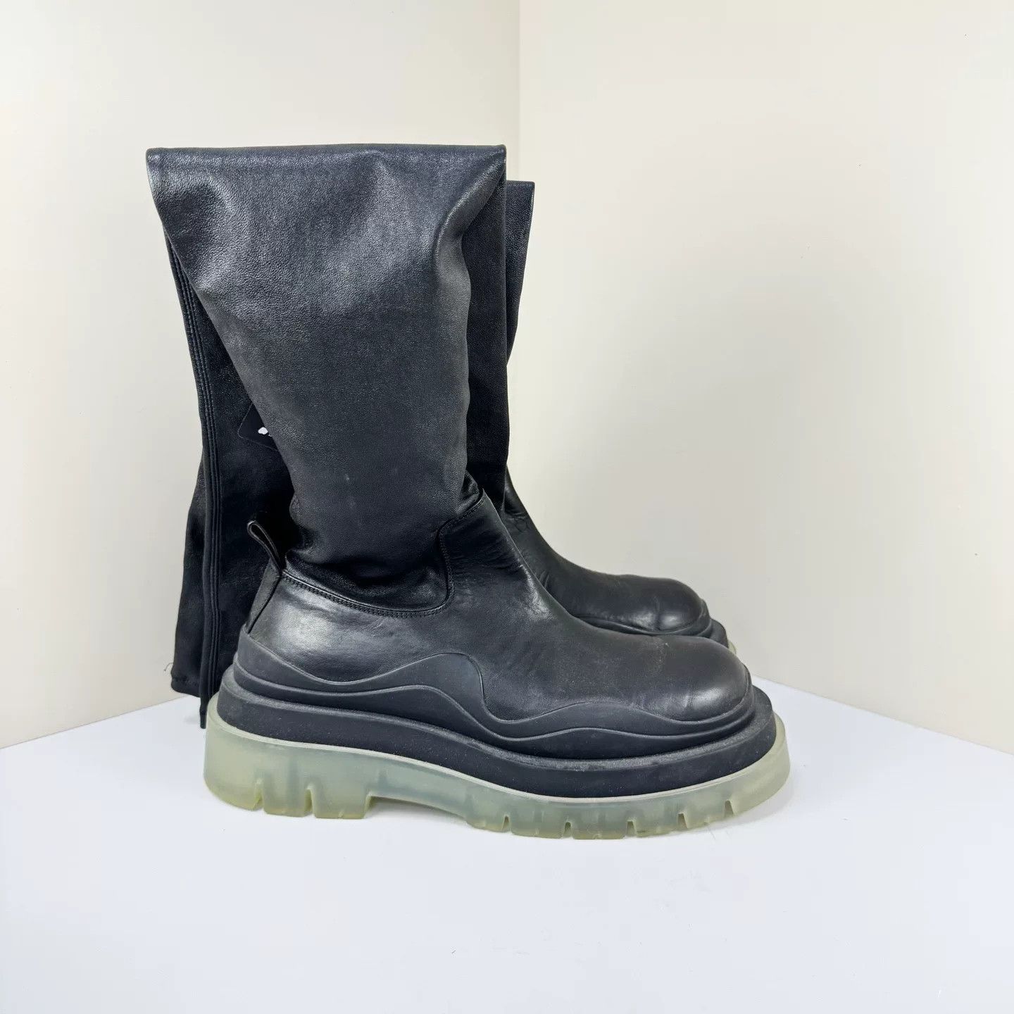 Bottega Veneta Bottega Veneta Lambskin Over-the-Knee Boots Size US 7 / IT 37 - 4 Thumbnail