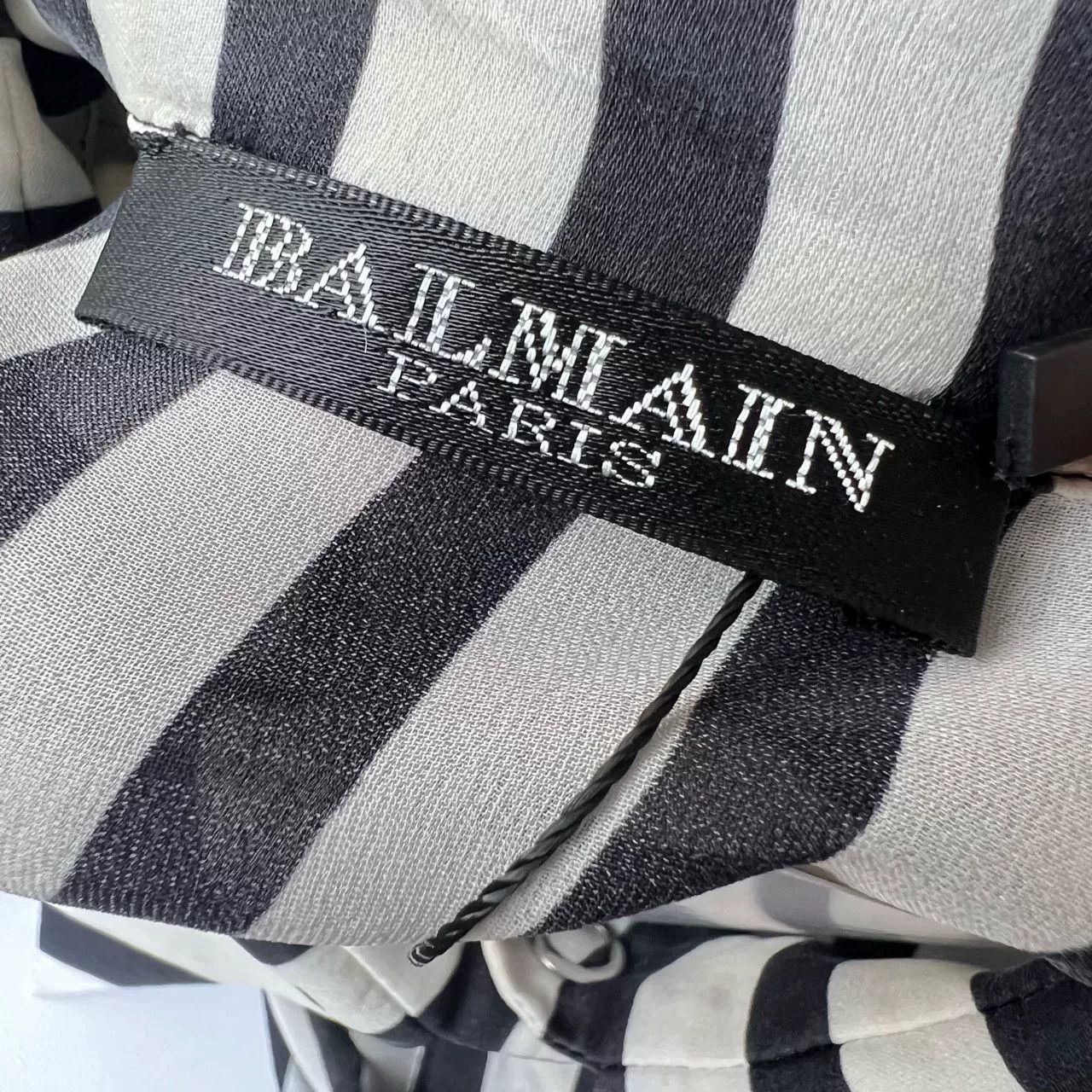 Balmain Balmain Silver Button Silk Striped Shirt Size XXS / US 00 / IT 34 - 6 Thumbnail
