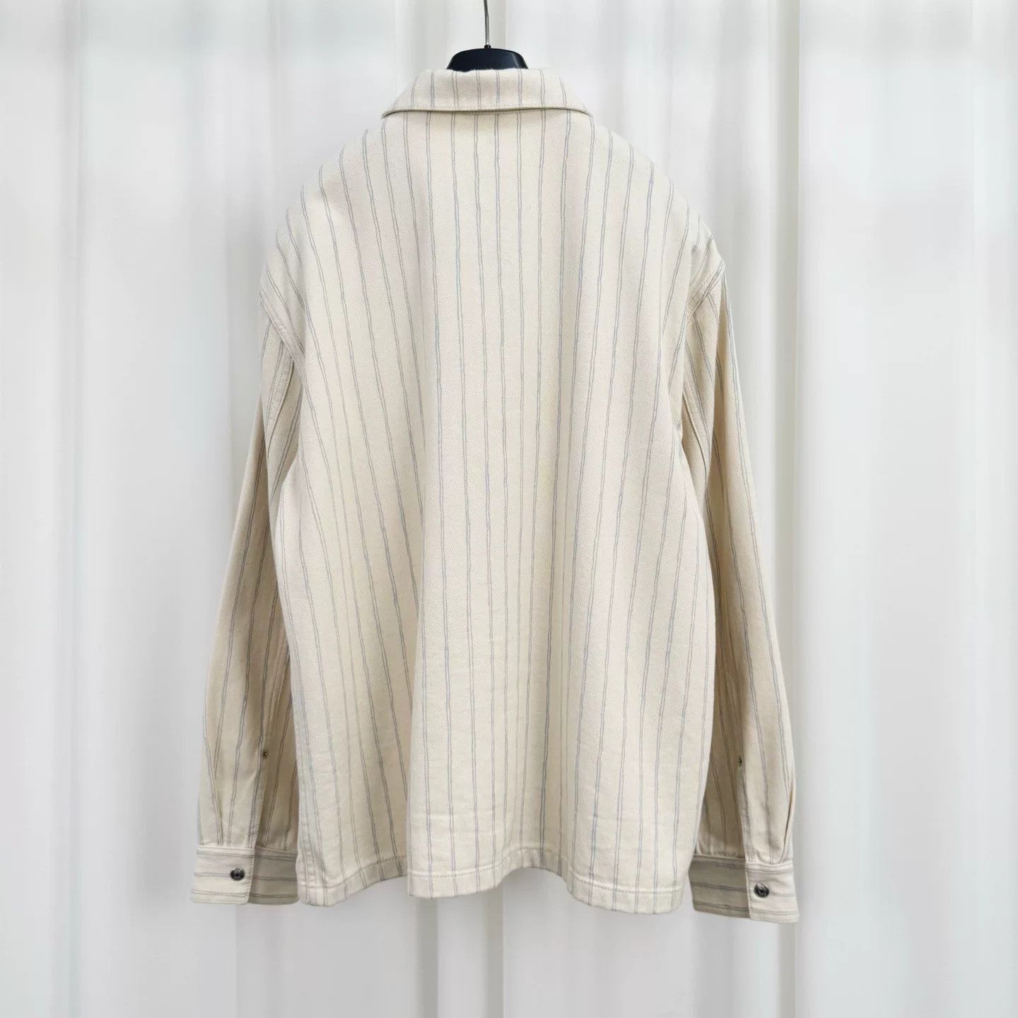 Dior Dior 25 New Beige Embroidered Striped Denim Jacket Size US L / EU 52-54 / 3 - 2 Thumbnail