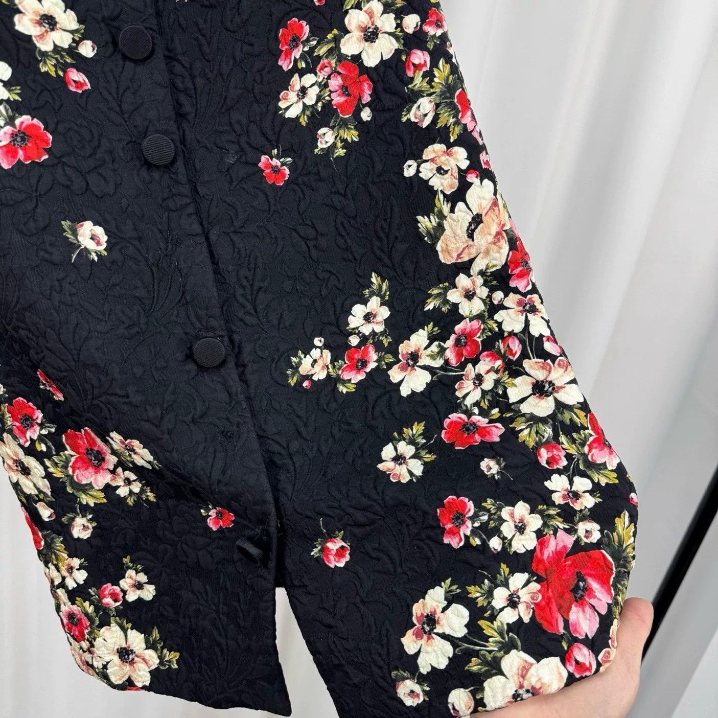Dolce & Gabbana Dolce&Gabbana Floral Embossed Dress Size XS / US 0-2 / IT 36-38 - 4 Thumbnail