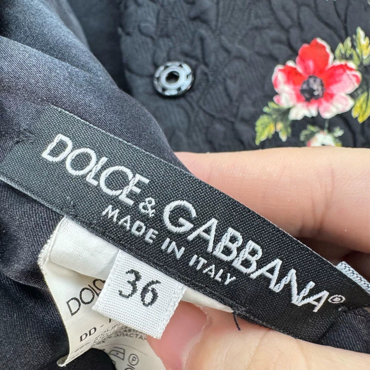 Dolce & Gabbana Dolce&Gabbana Floral Embossed Dress Size XS / US 0-2 / IT 36-38 - 5 Thumbnail