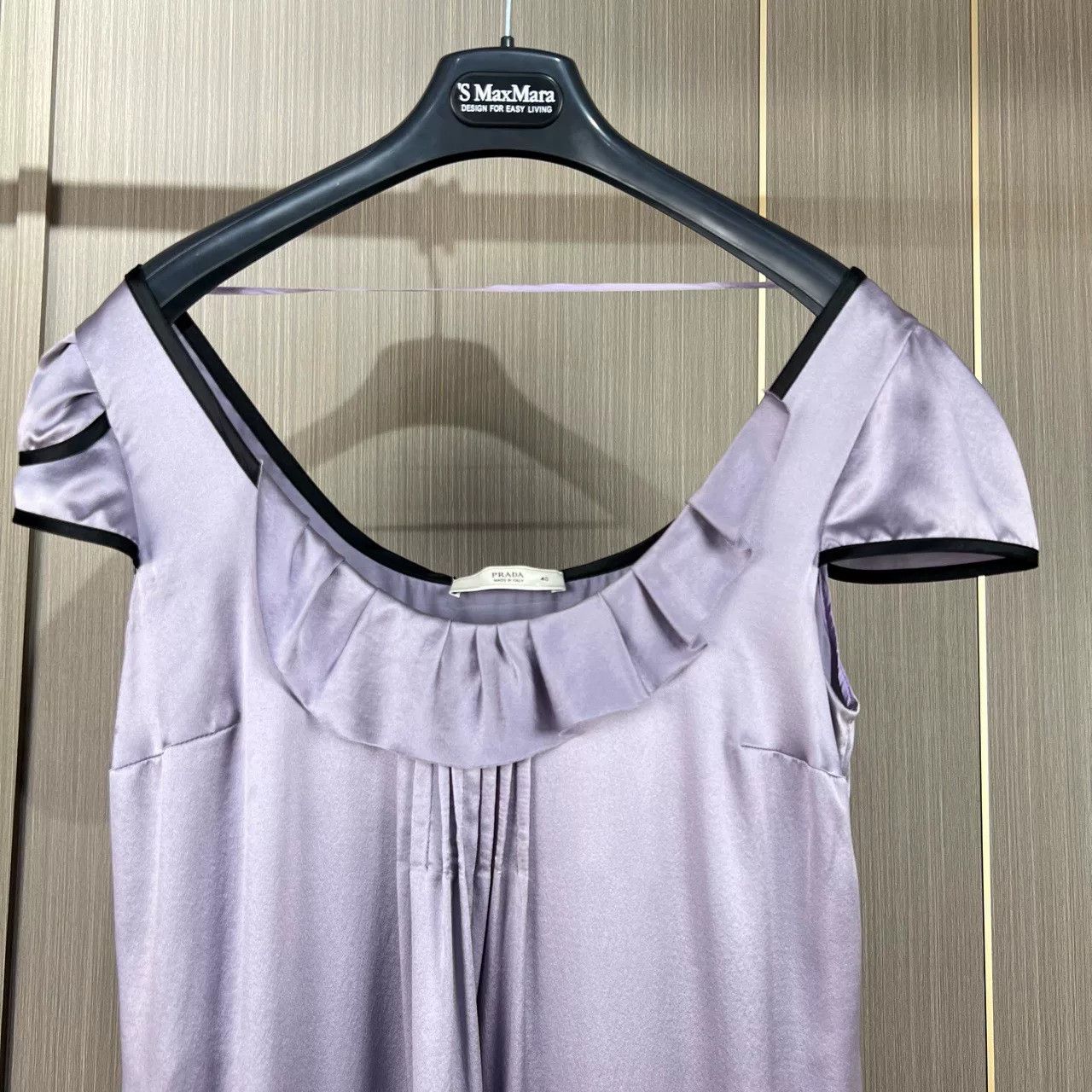 Prada Prada Light Purple Ruffle Silk Dress Size S / US 4 / IT 40 - 3 Thumbnail