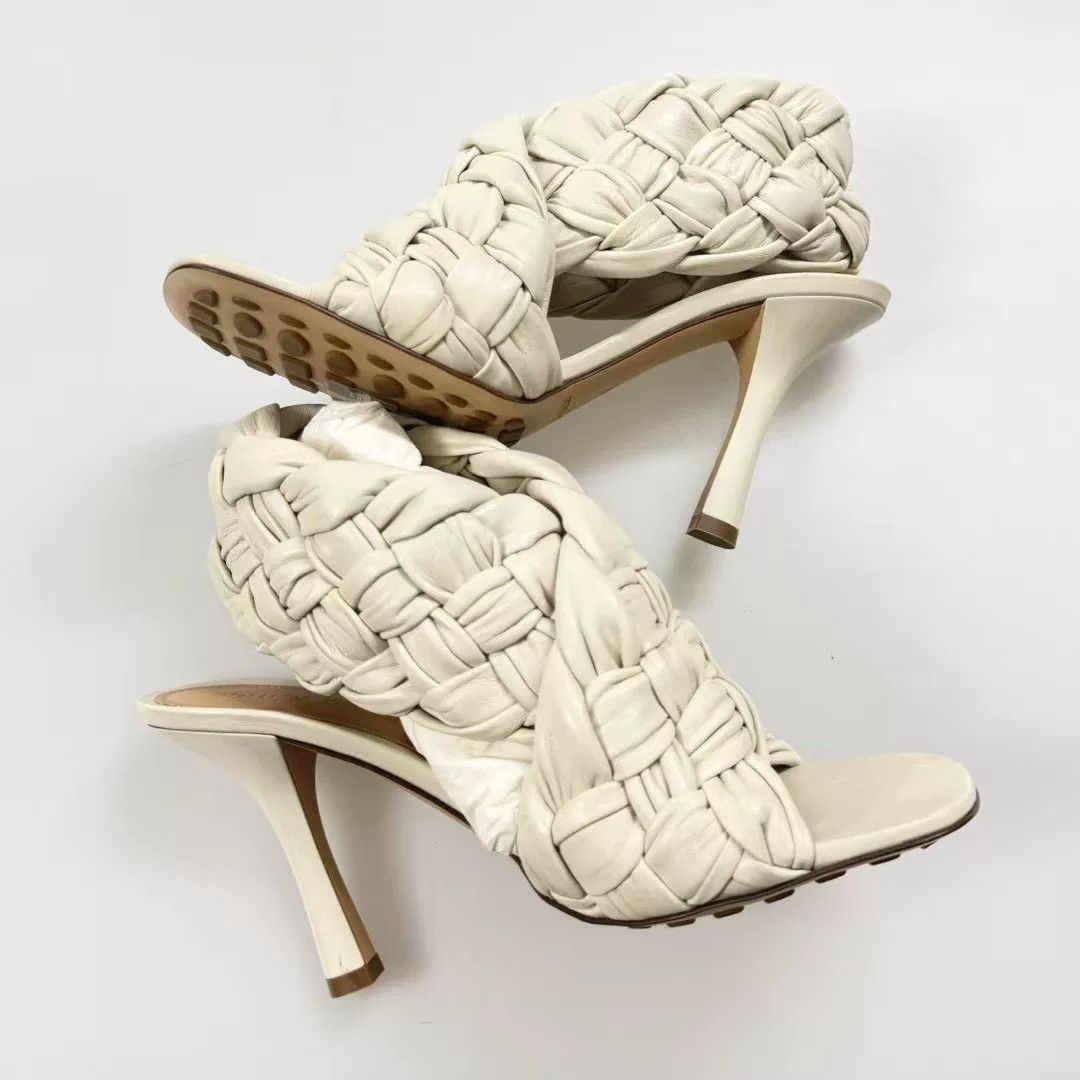 Bottega Veneta BV Woven High Heels Size US 7 / IT 37 - 3 Thumbnail