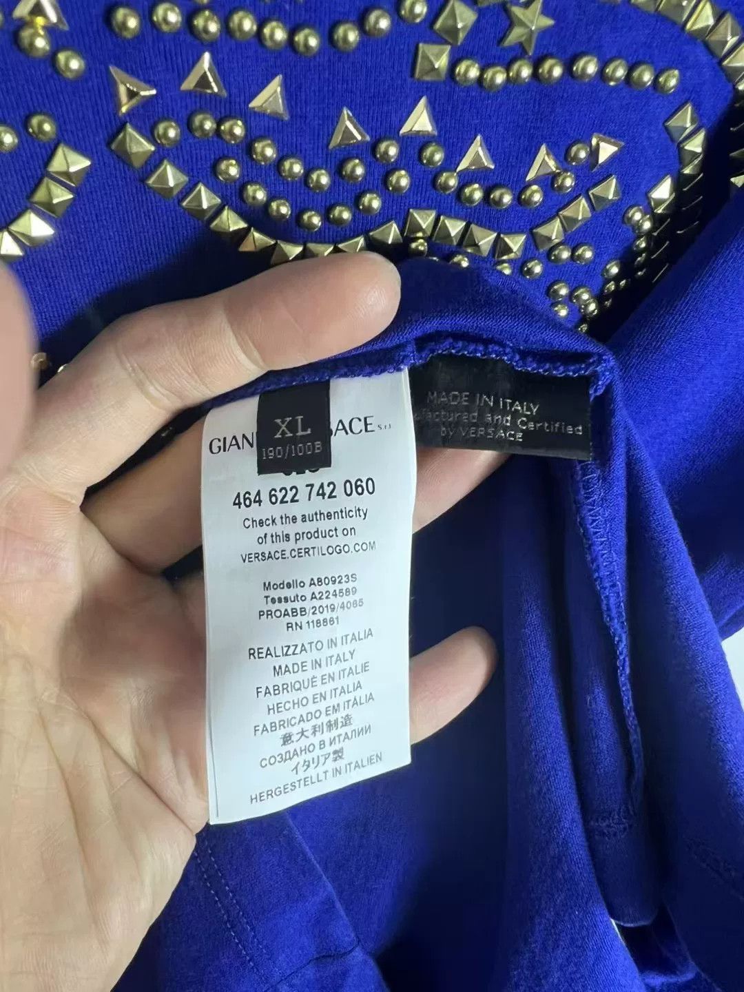 Versace Versace Crystal Medusa Short-Sleeve Top Size US XL / EU 56 / 4 - 3 Thumbnail