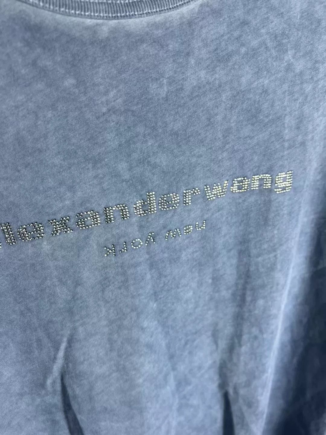 Alexander Wang Alexander Wang Washed Rhinestone Short Sleeve Size M / US 6-8 / IT 42-44 - 2 Thumbnail