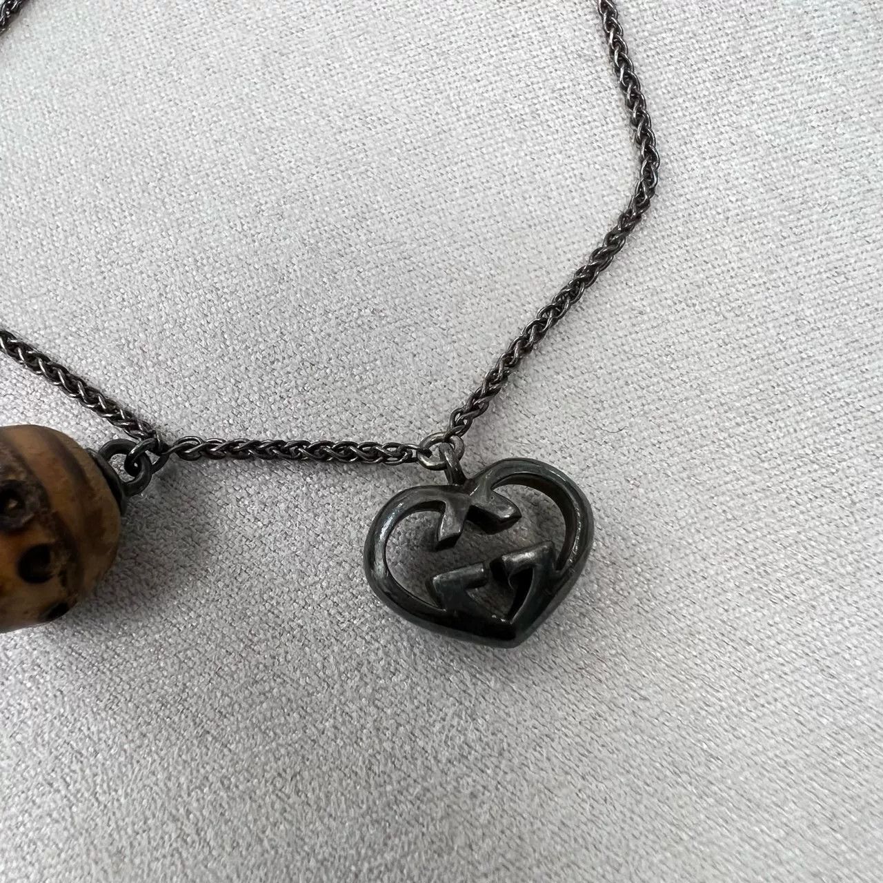 Gucci Gucci Bamboo Double G Heart Logo Bracelet Size ONE SIZE - 3 Thumbnail