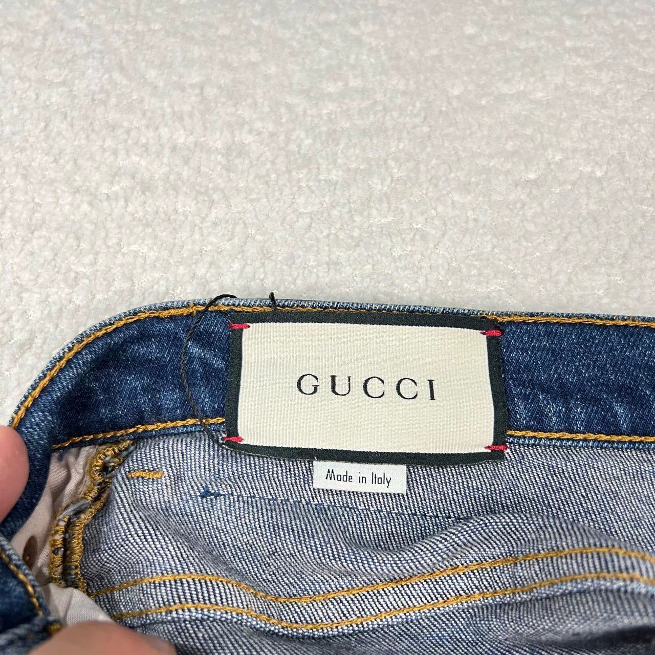 Gucci Gucci Embroidered Cherry Denim Pants Size 26" / US 2 / IT 38 - 6 Thumbnail