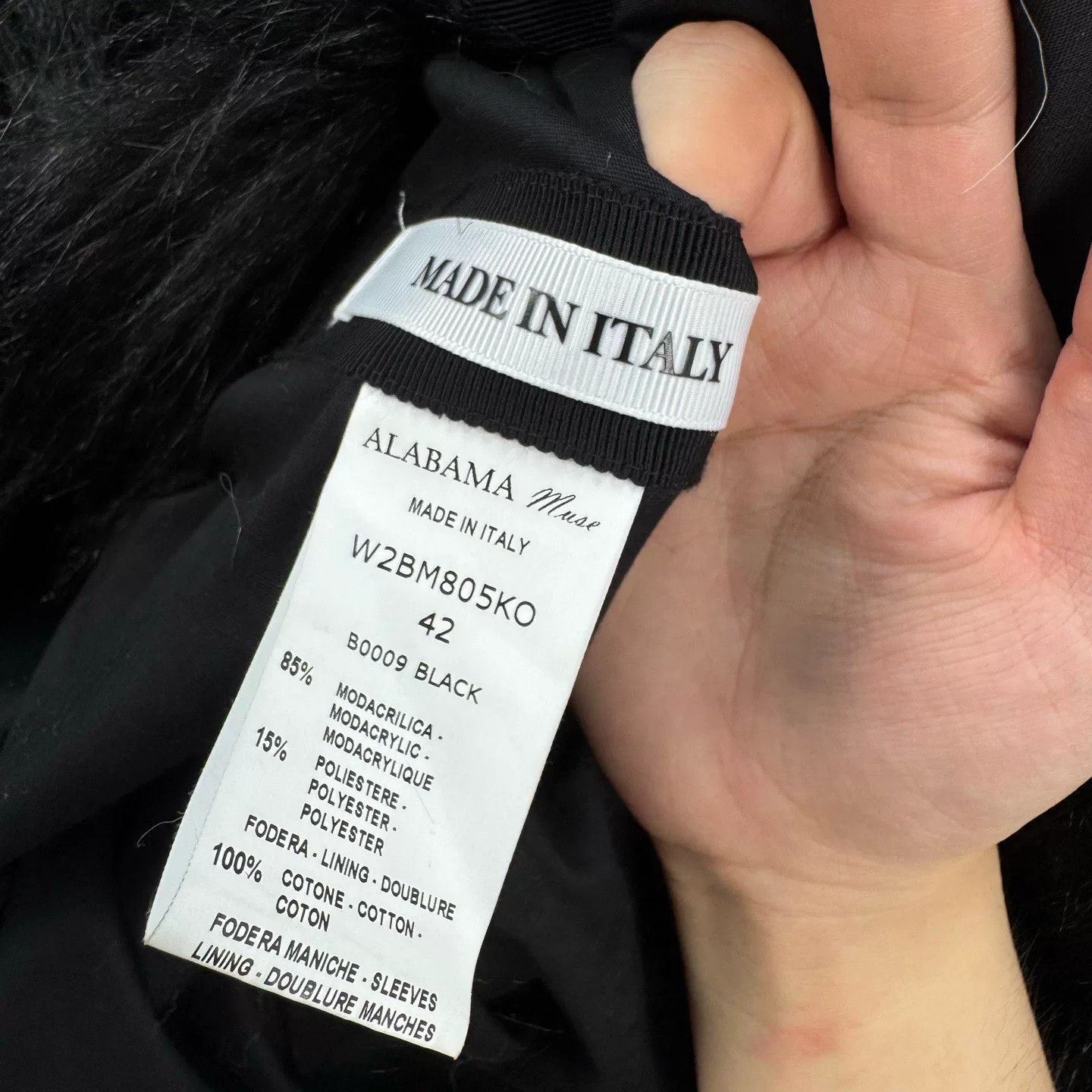 AYA MUSE Alabama Muse Black Fur Coat Size M / US 6-8 / IT 42-44 - 6 Thumbnail